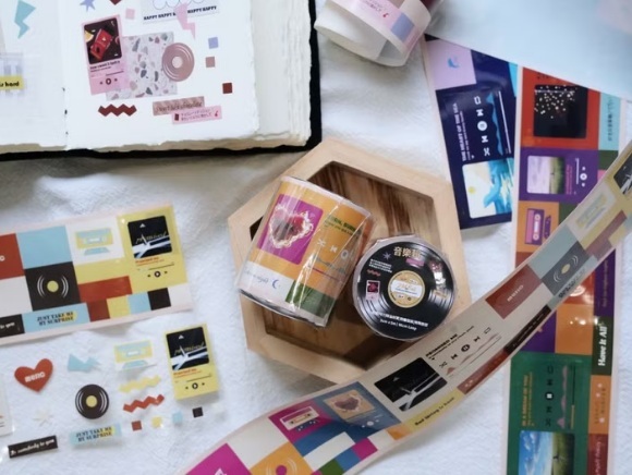 莫非是芝麻球．音樂輯 5cm割型亮面PET紙膠帶 <整捲/分裝>