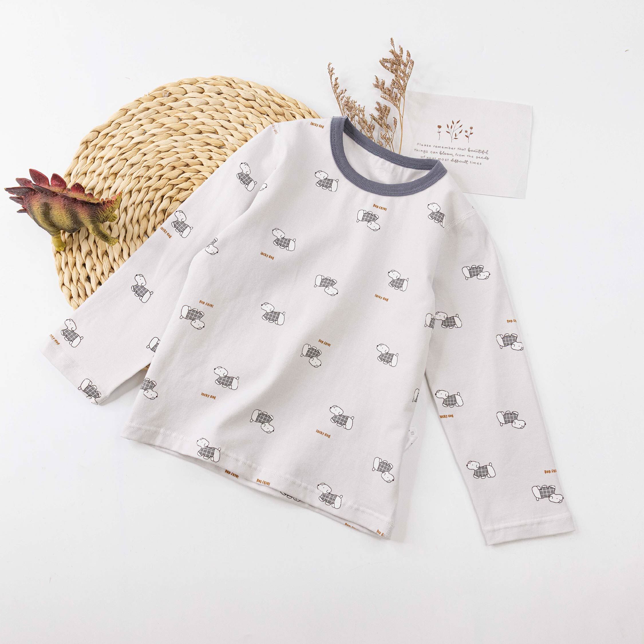 衣拉語【JL5544】可愛幸運小狗狗睡衣套裝