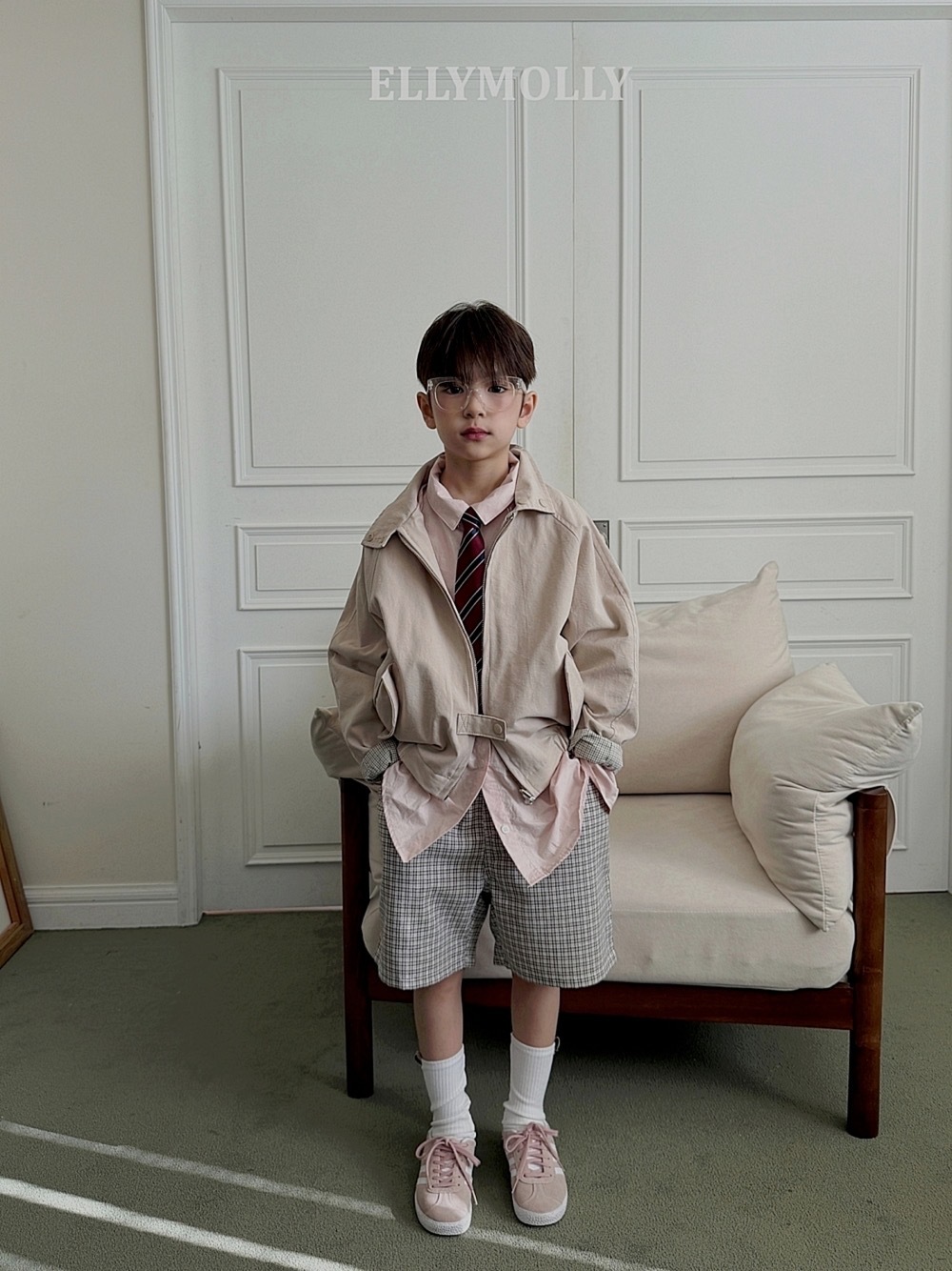 Ellymolly 兩面穿棉夾克外套 / 2色