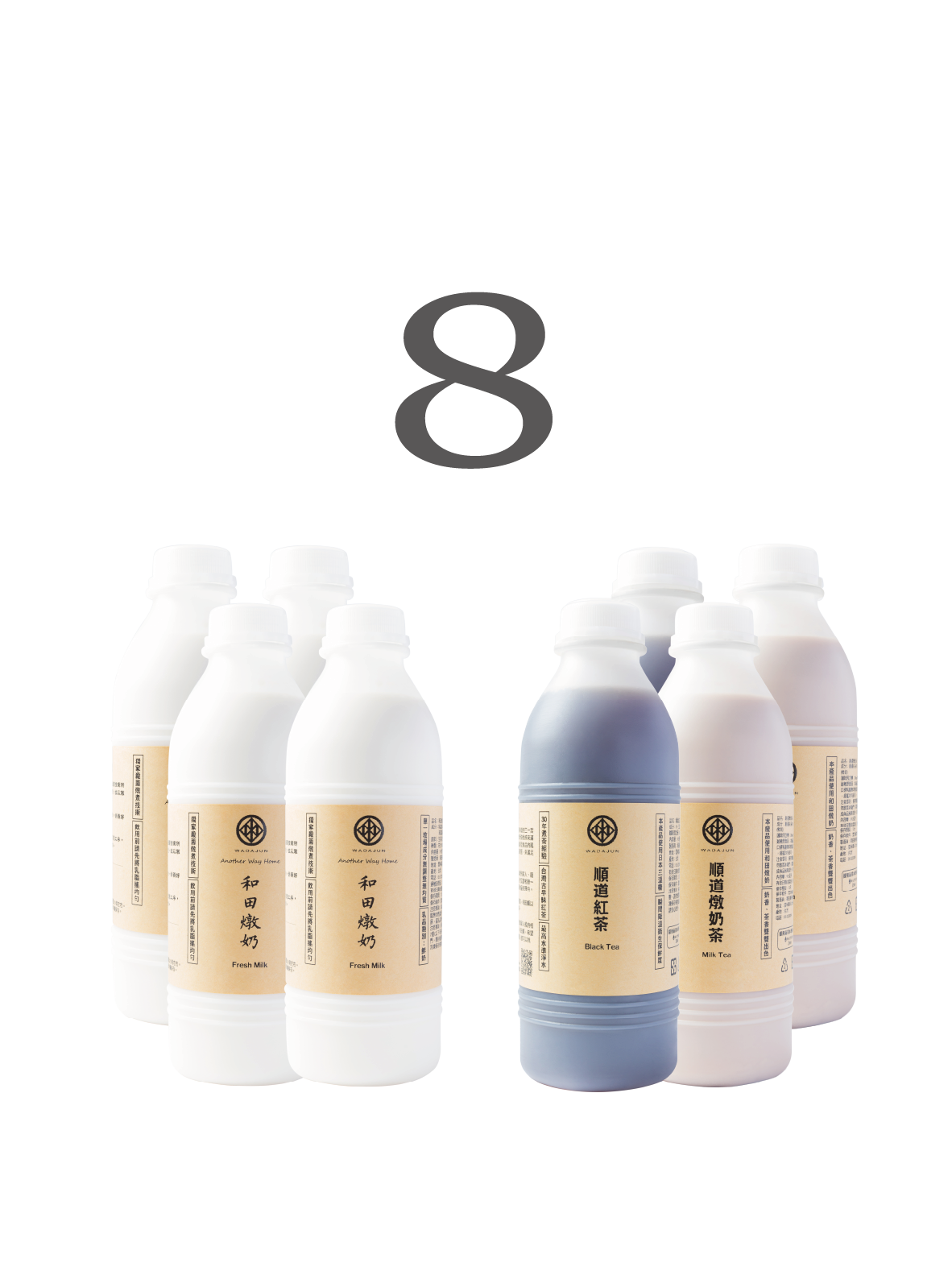 有糖紅茶｜燉奶｜奶茶｜８入組