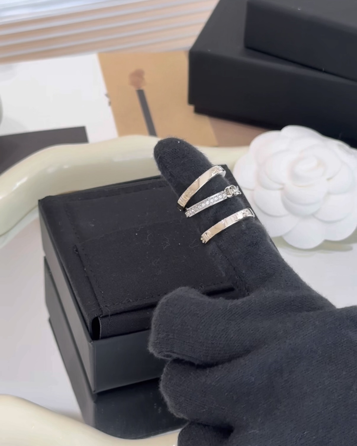 CHANEL｜26P COCO風三合一戒指