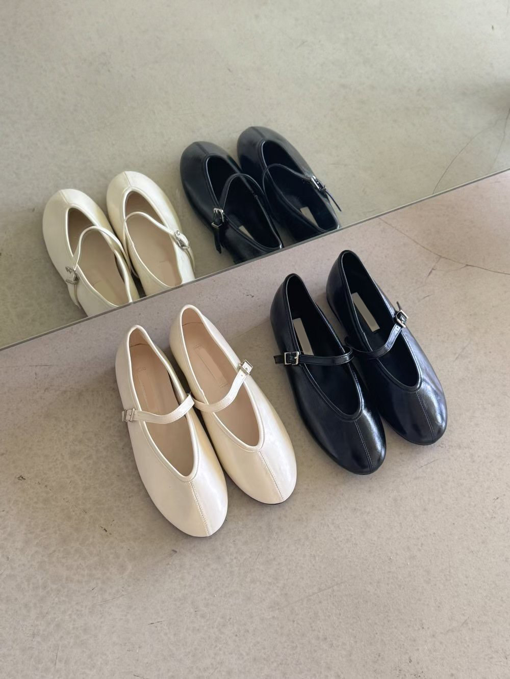 可愛女子圓頭亮皮瑪莉珍娃娃鞋 / 2色