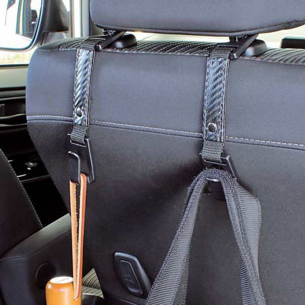 日本 NAPOLEX CARBON紋置物掛勾 座椅頭枕用掛勾 FIZZ-1093