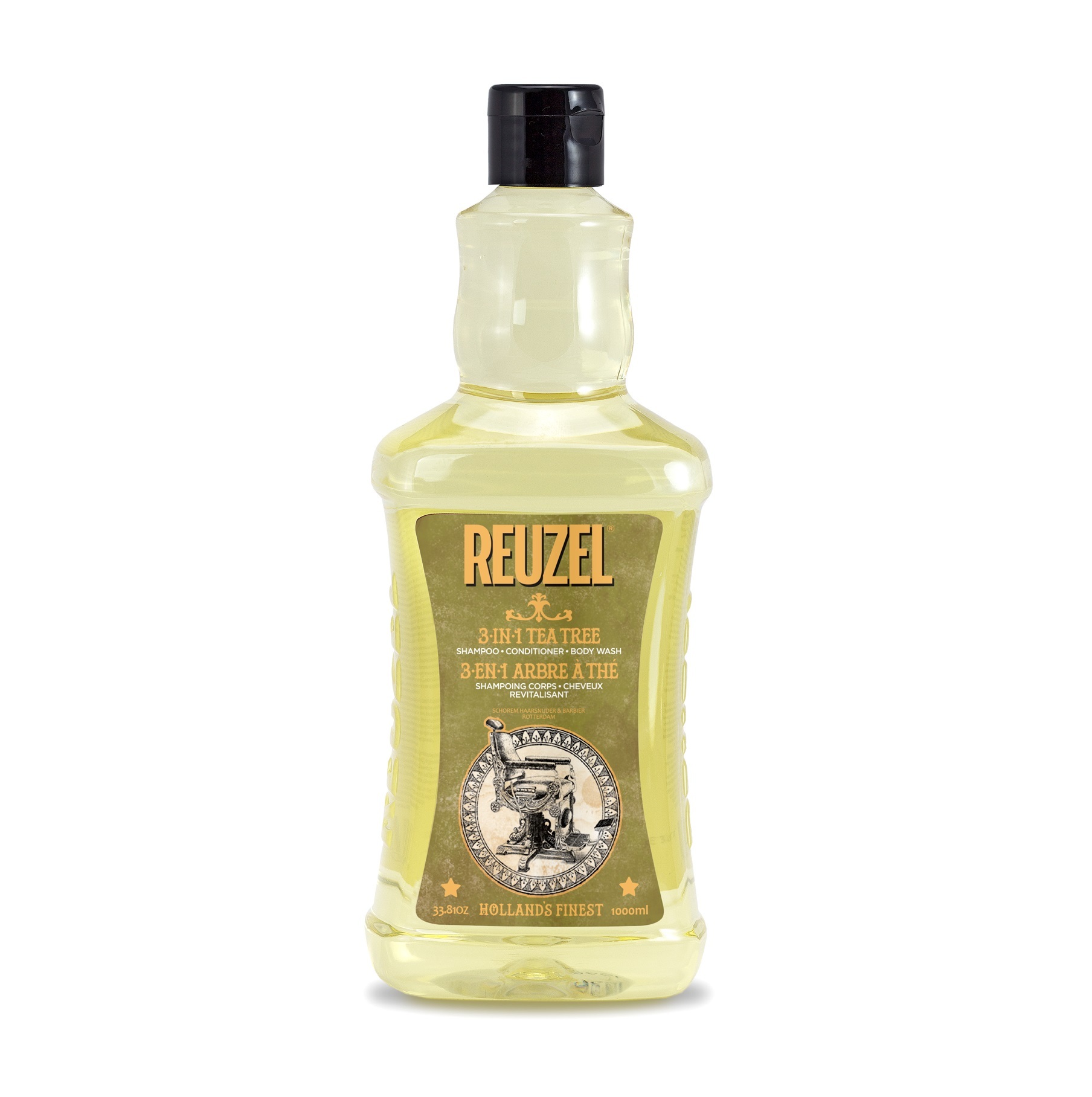 Reuzel 3-in-1 Tea Tree Shampoo 1000ml (Free Pump) 茶樹3合1洗髮水
