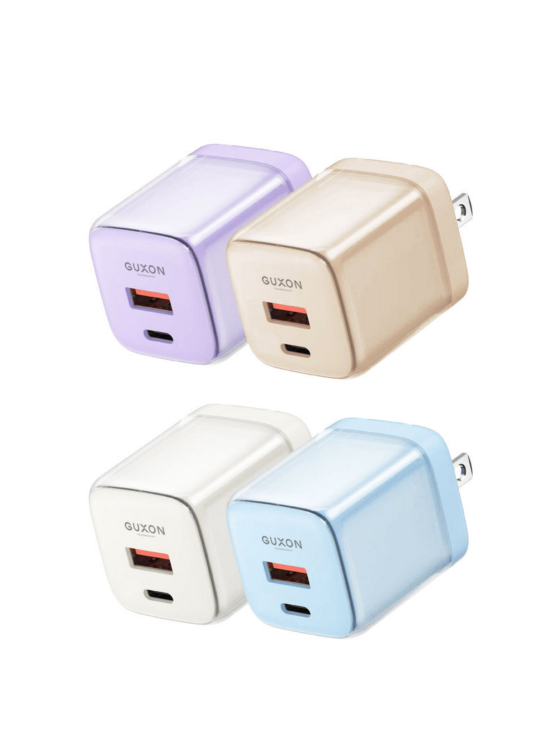 GUXON Q CHARGE 30W果凍GaN雙孔充電器