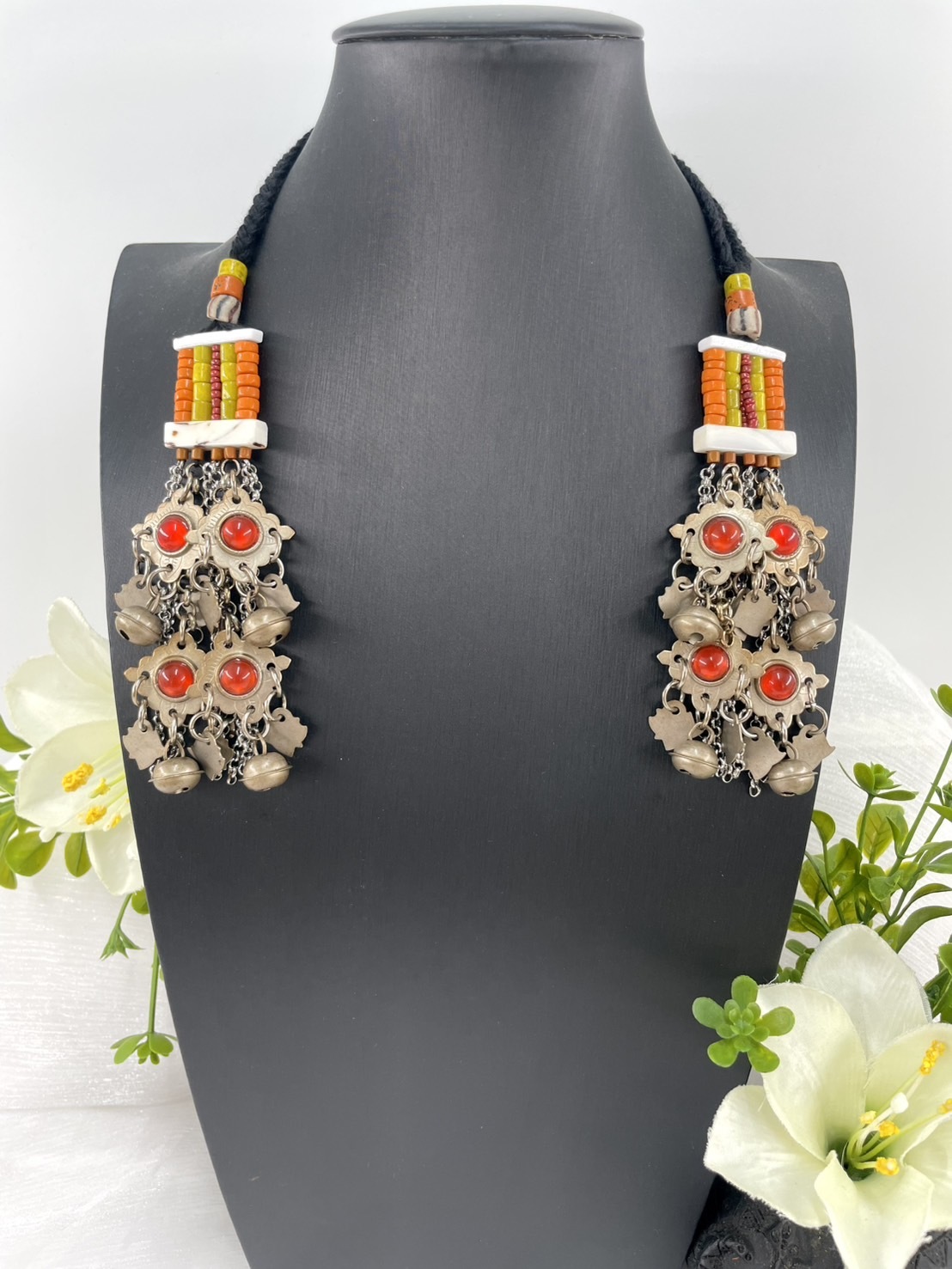 L-No.02傳統花珠少女耳掛13cm