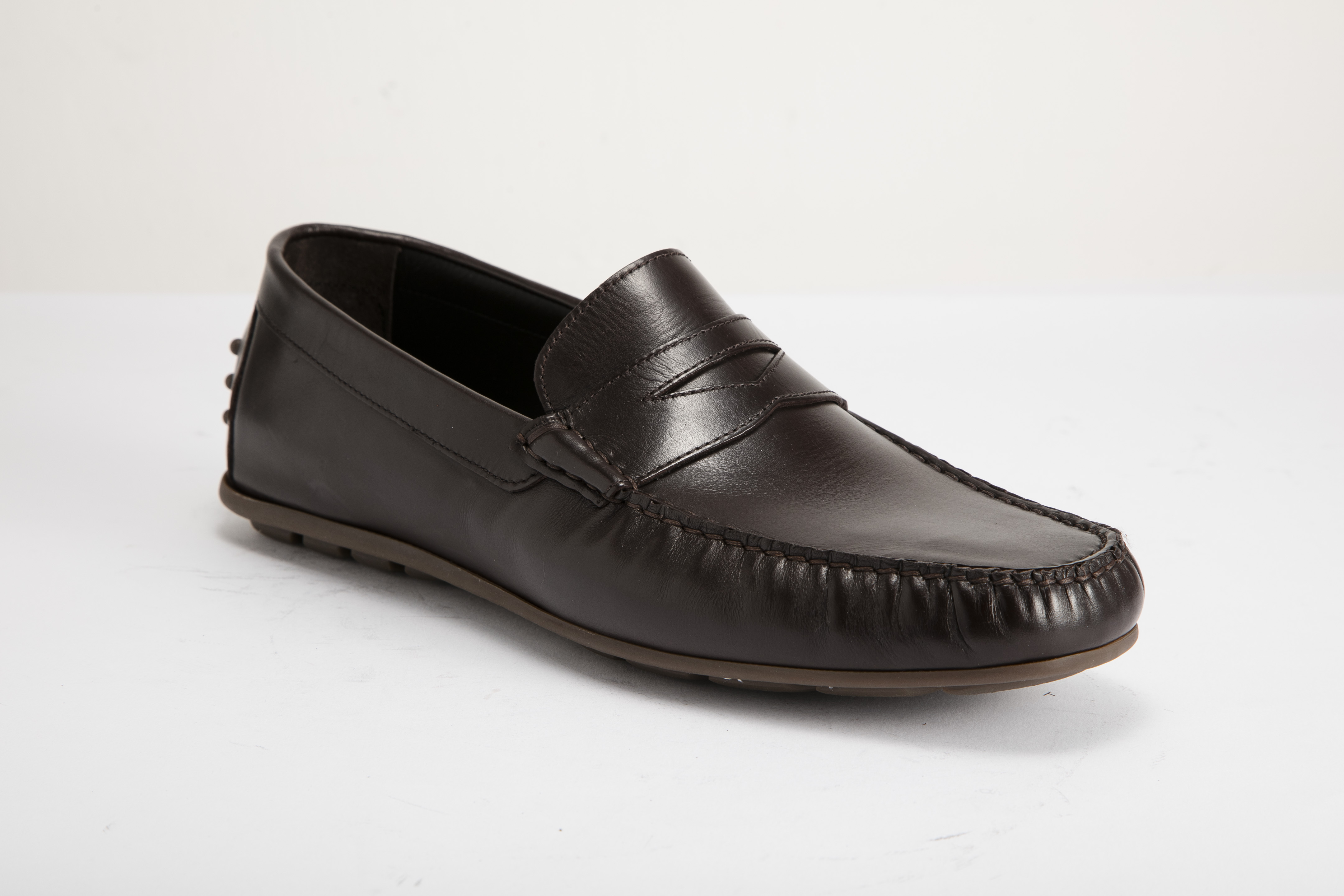 Bettaccini - 男裝 Penny Loafer 開車休閒鞋 Z374-DBR