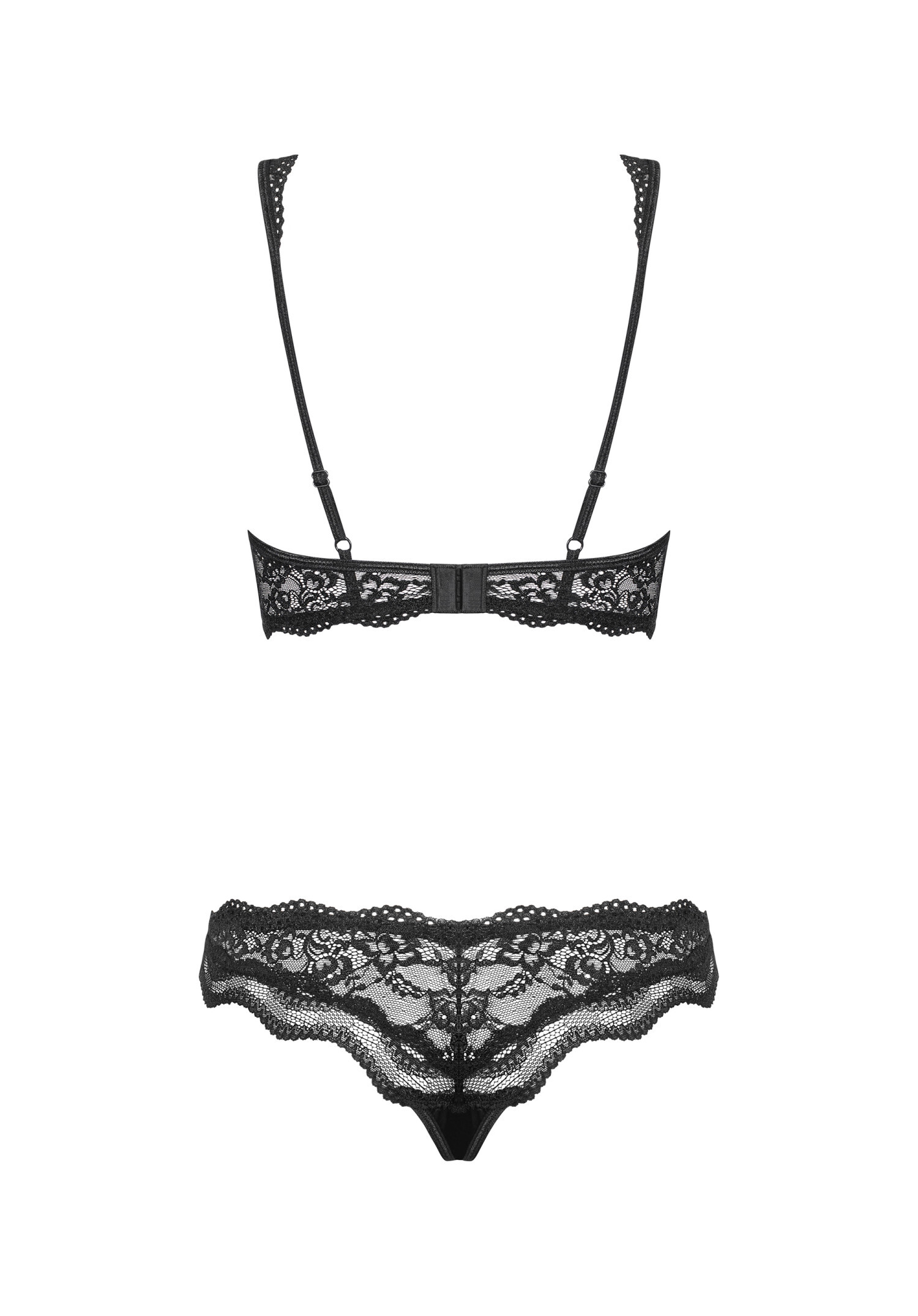 Obsessive - Luvae 蕾絲波紋情趣內衣套裝 - S/M/L/XL