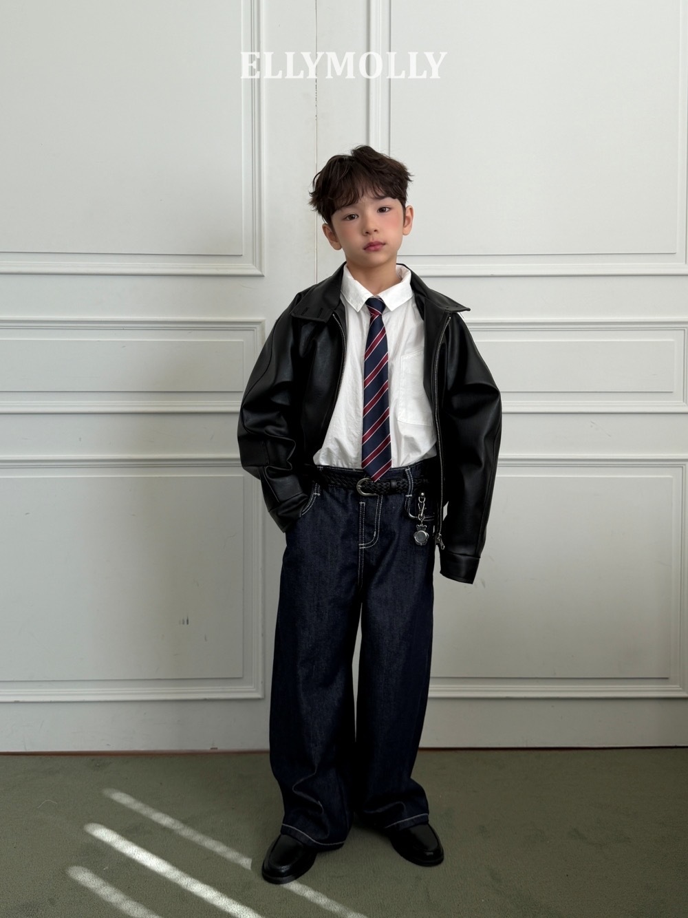 Ellymolly 翻蓋口袋丹寧褲