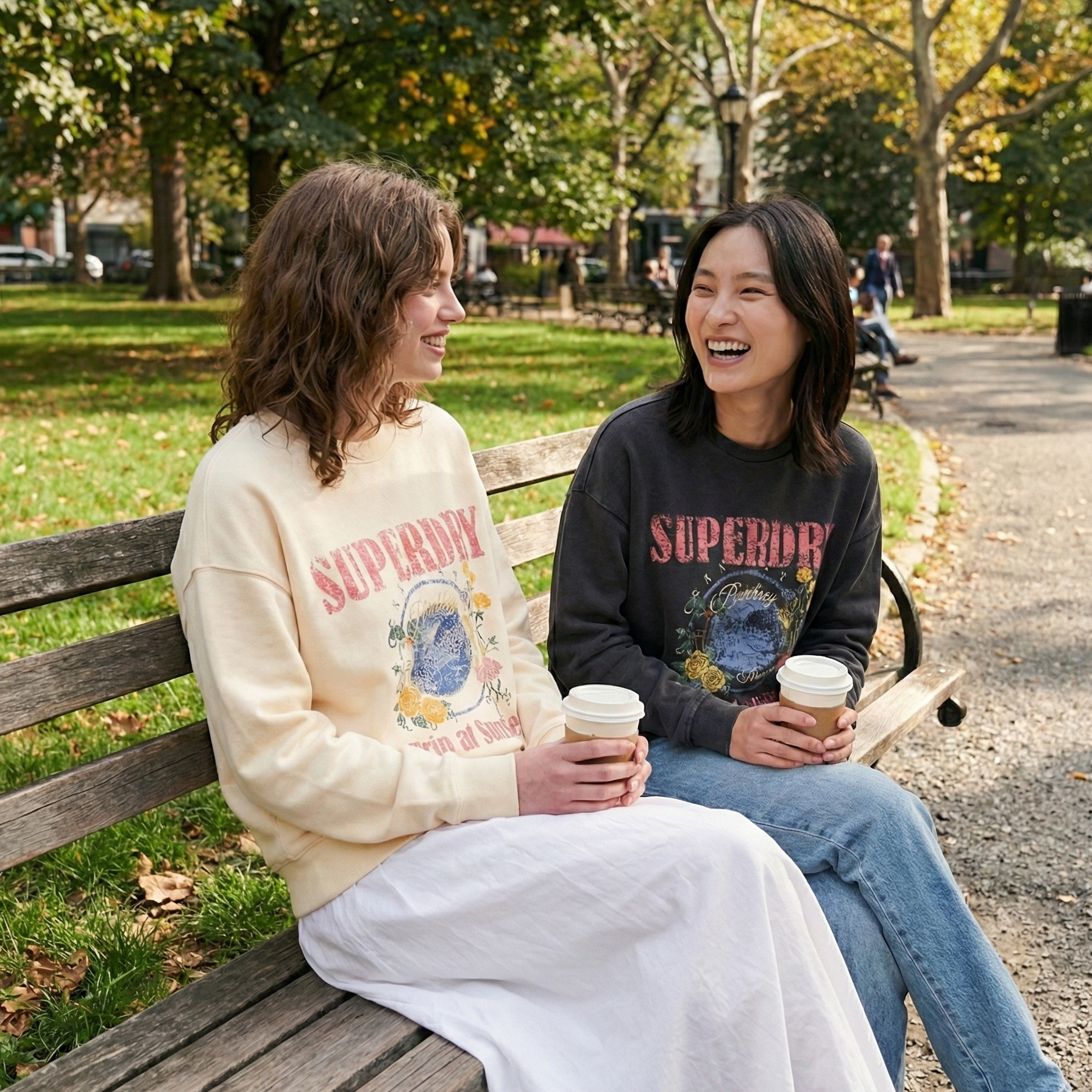 【直播】SUPERDRY LX022317 經典復古花卉重工衛衣