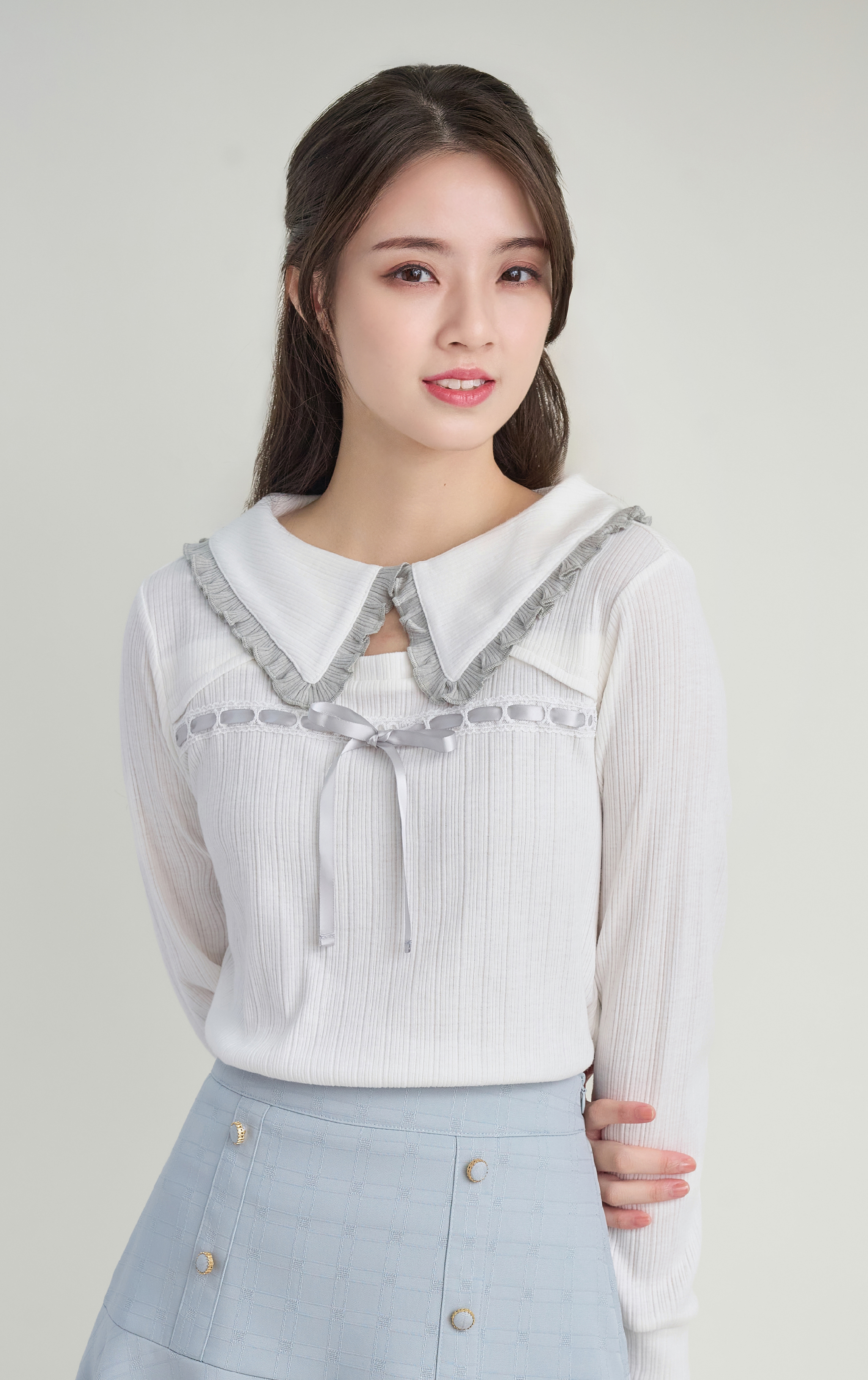 花邊領襯衫 ST0885