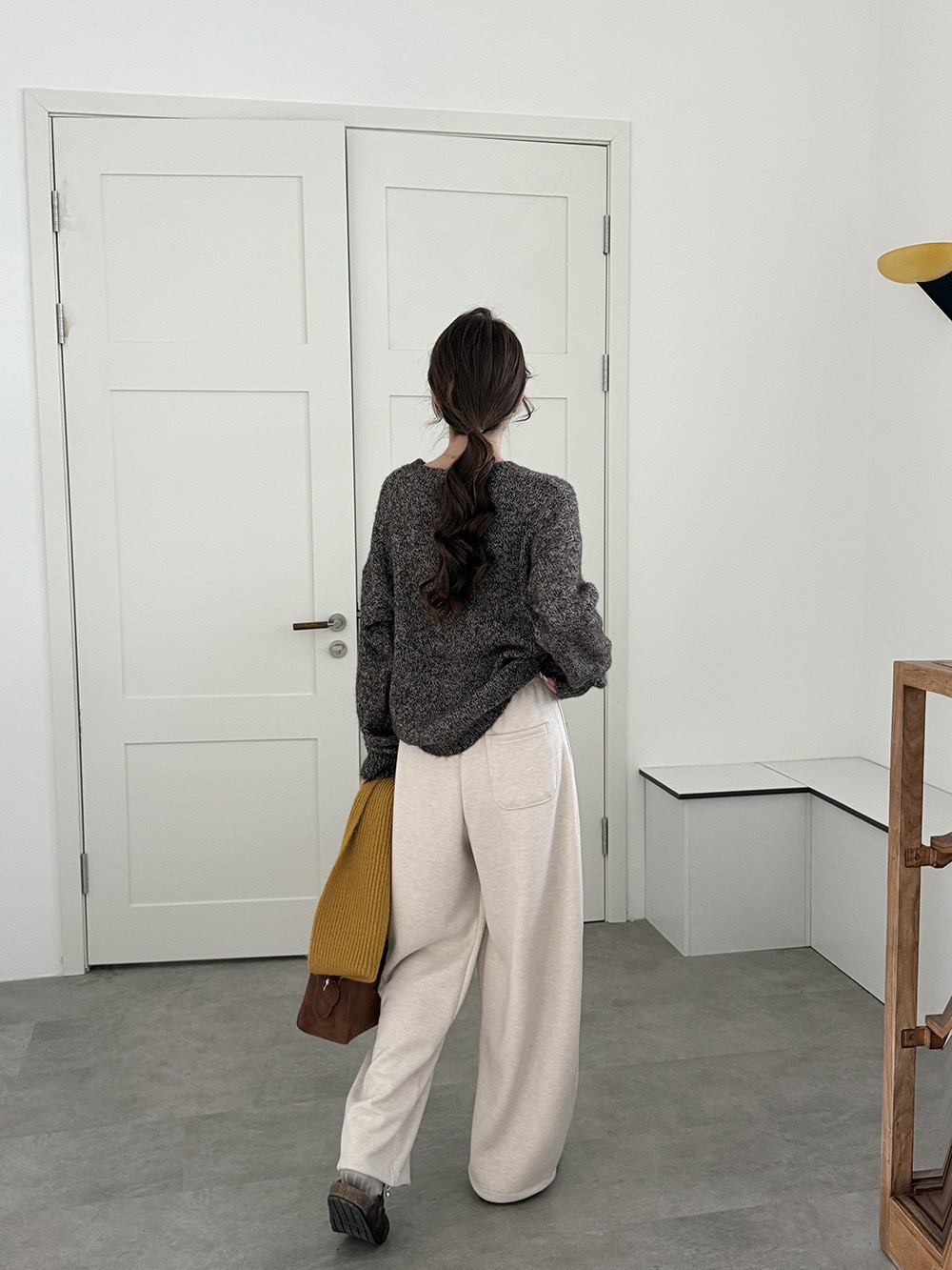 No.2350  抽繩鬆緊兩穿楊桃褲