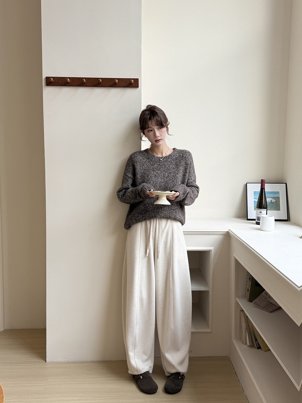 No.2350  抽繩鬆緊兩穿楊桃褲