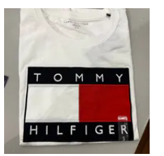 [S] TOMMY HILFIGER OPTIC WHITE FLAG T-SHIRT, XW08297-100 (STH1633)