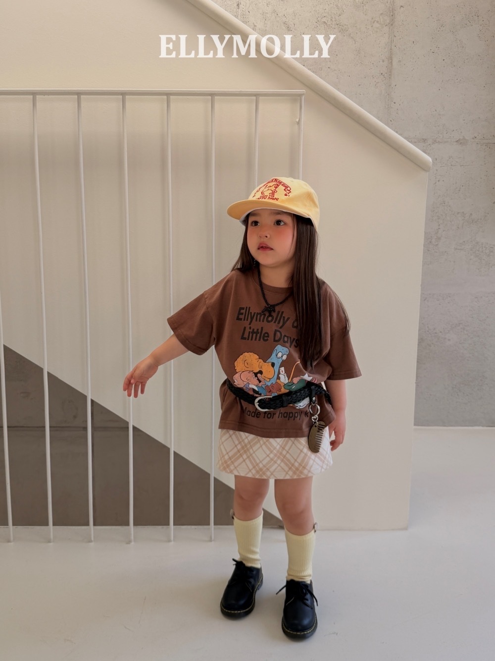 Ellymolly happy kids 美式復古 tee / 3色