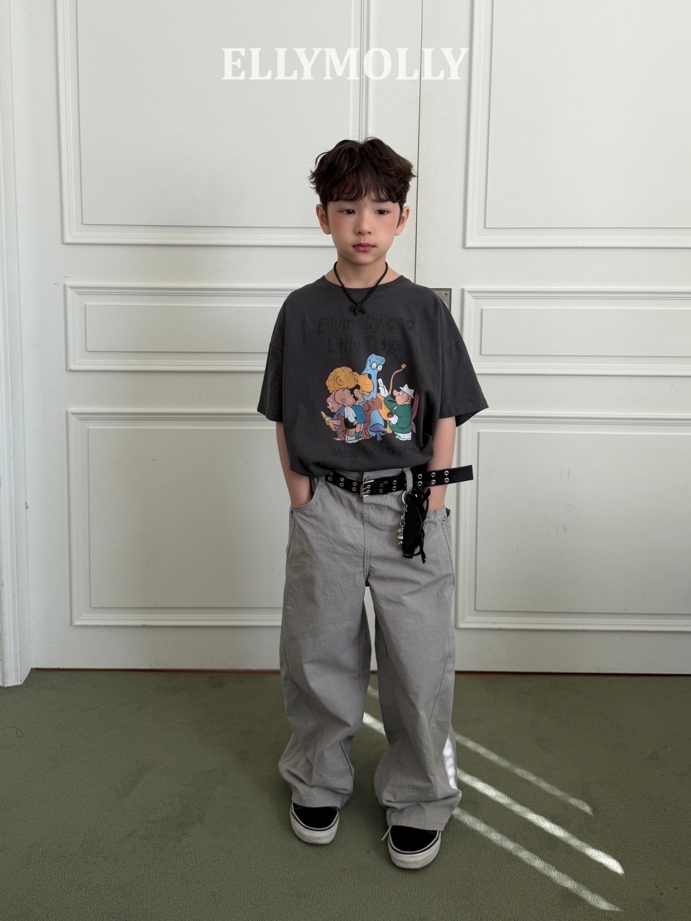 Ellymolly happy kids 美式復古 tee / 3色