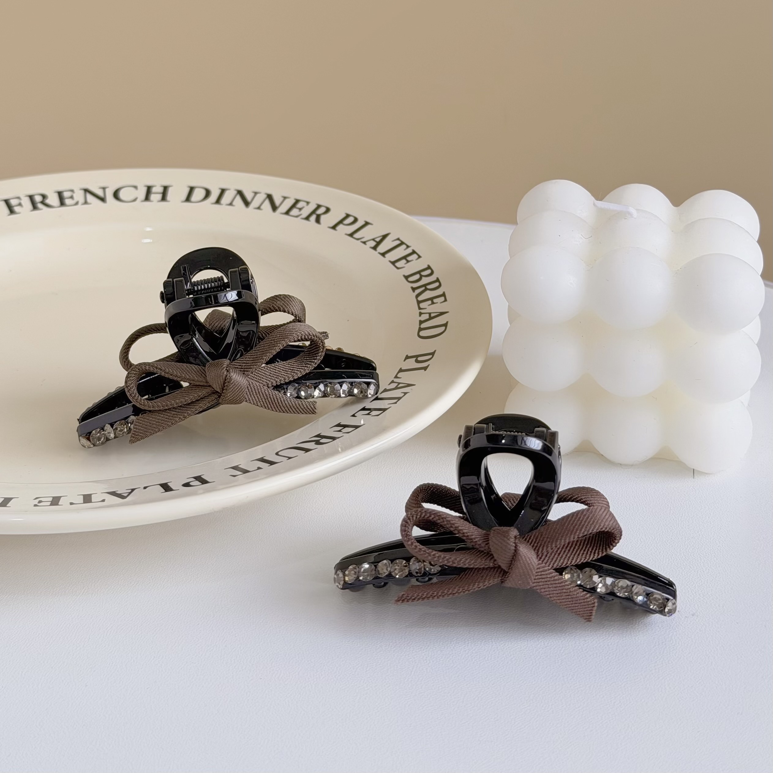 T101排鑽蝴蝶結半頭夾