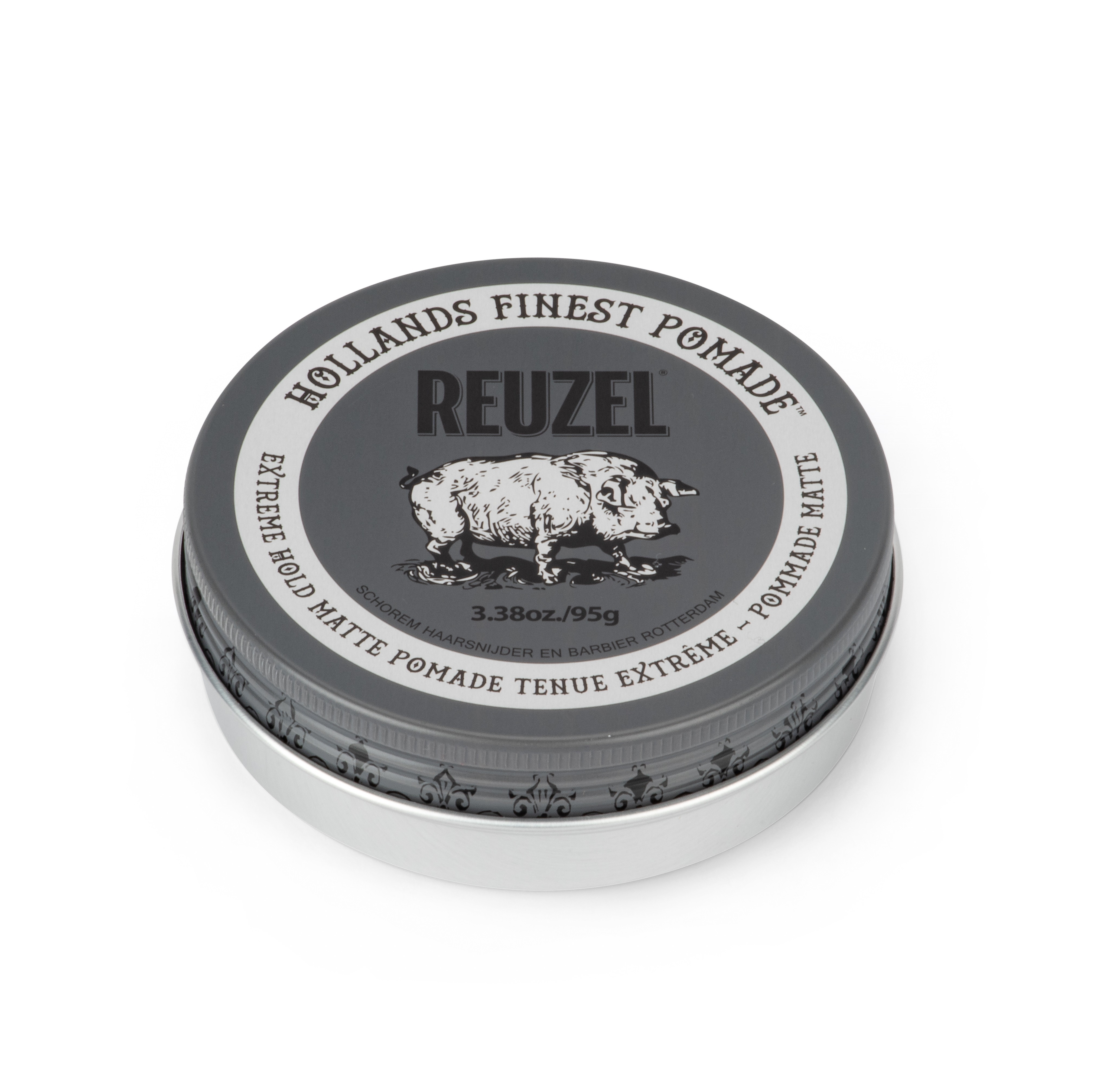Reuzel Grey Pomade 3.38oz/95g 灰豬超強水性啞色髮蠟+油頭平齒梳