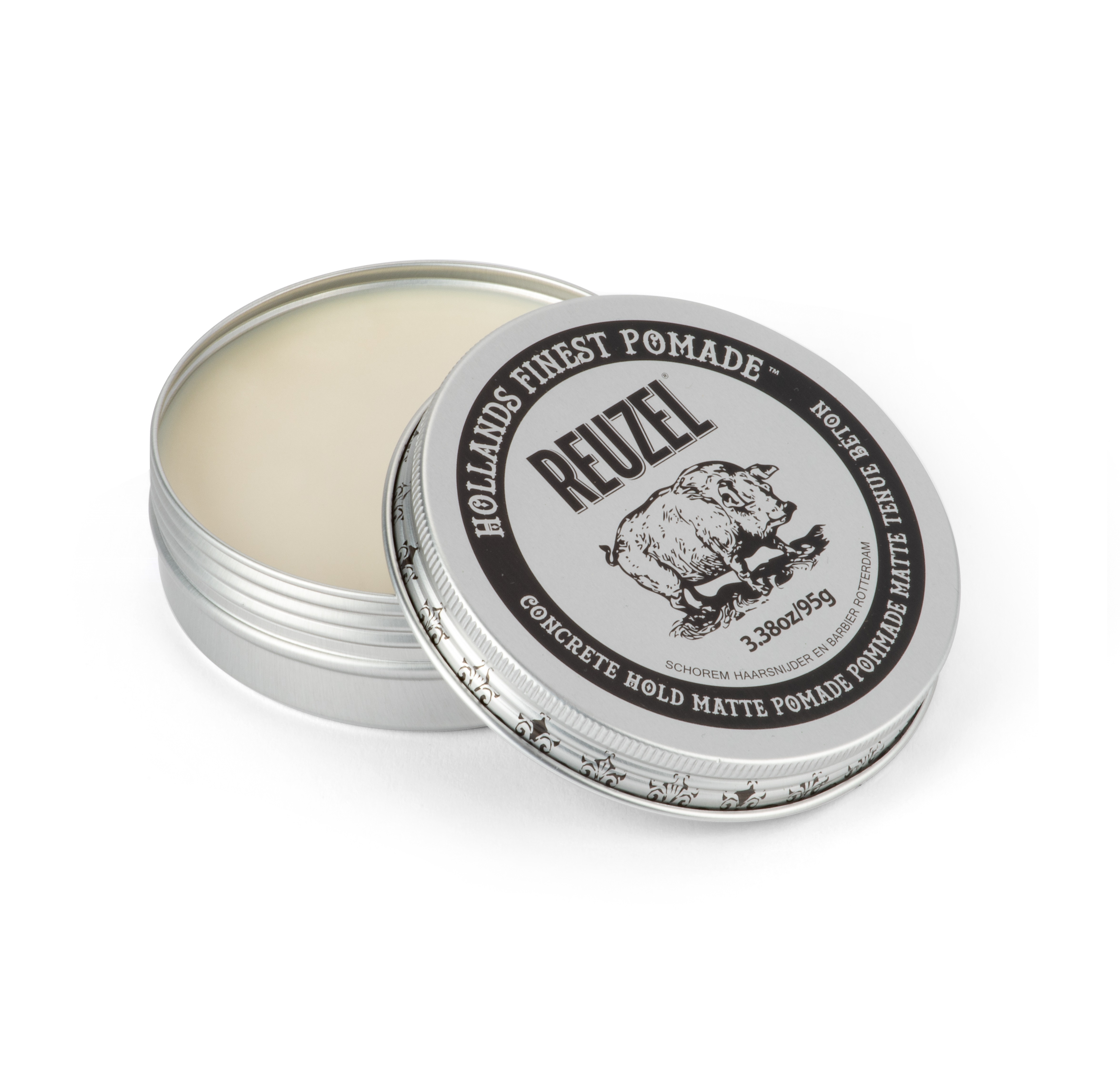 Reuzel Concrete Hold Matte Pomade 銀豬強力無光澤水性髮泥+油頭平齒梳 3.38oz/95g