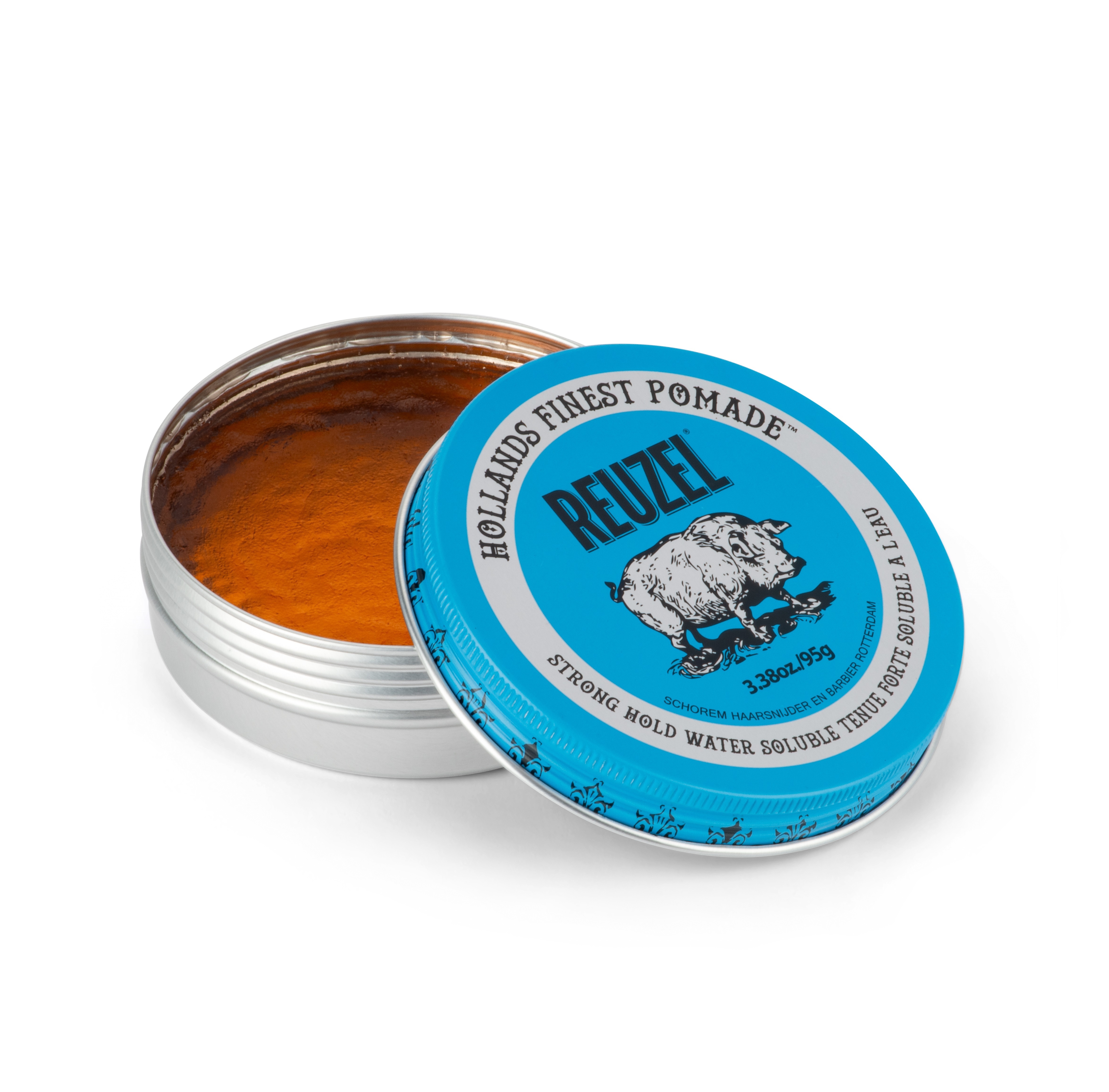 Reuzel Blue Pomade 3.38oz/95g 藍豬超強水性髮蠟+油頭平齒梳
