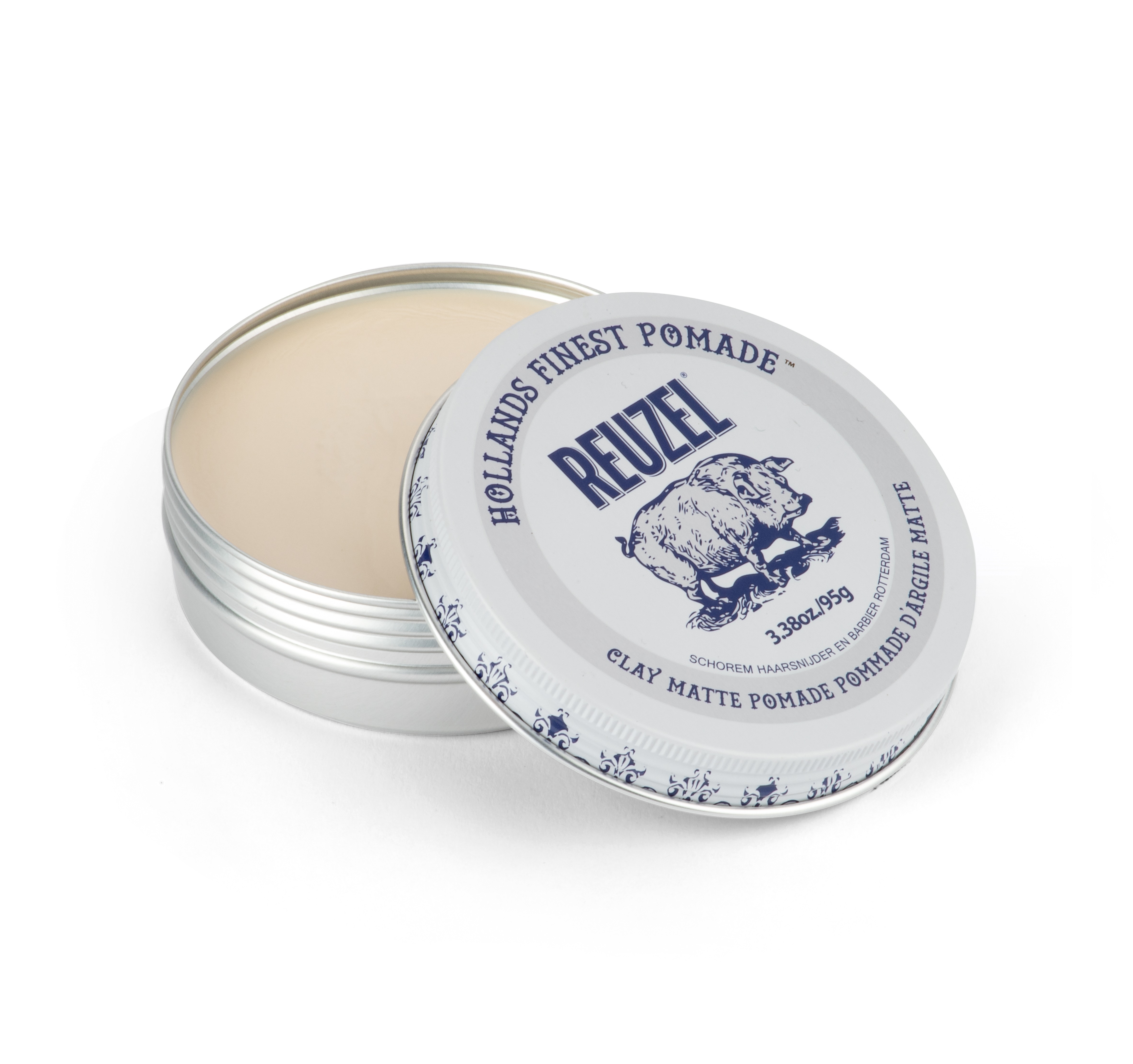 Reuzel White Pomade 3.38oz/95g 白豬強力水性啞色髮蠟+油頭平齒梳