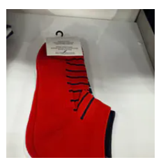 [S] TOMMY HILFIGER PRIMARY RED/MULTI XM05775-600 SPORT ANKLE SOCK 3-PACK, 198296260045 (STH1642)