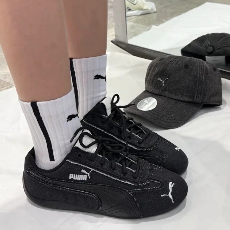 PUMA SPEEDCAT 全黑 做舊 牛仔丹寧 賽車鞋 休閒 男女同款