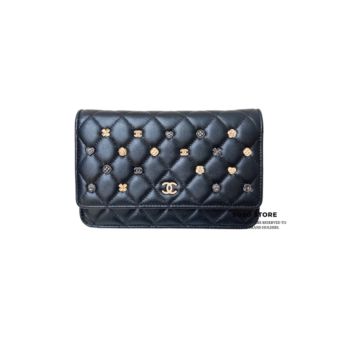 Chanel Lucky Charms WOC - Black / Ghw