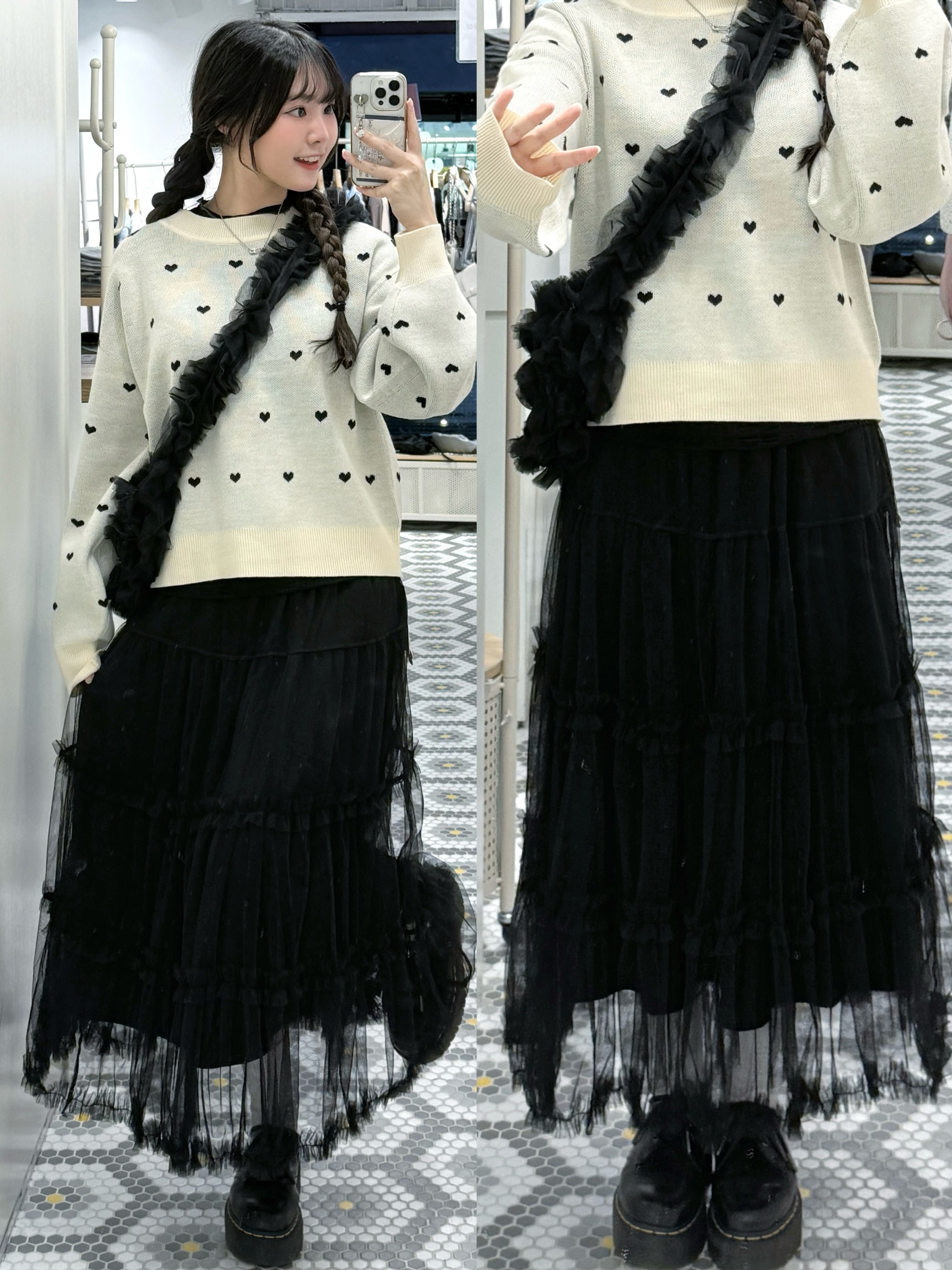 D0494｜溫柔感小仙氣3小束紗紗長裙  ༘⋆✿