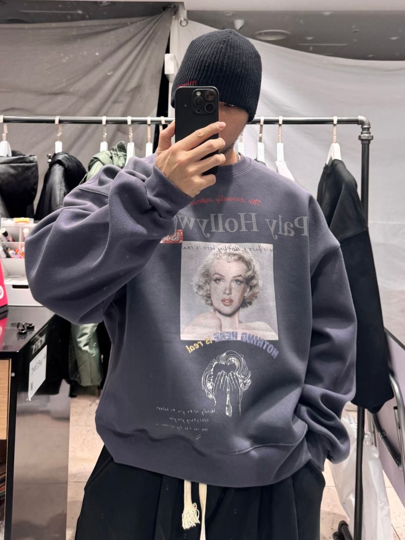 英文字圖案衛衣 MUJEUN-002T