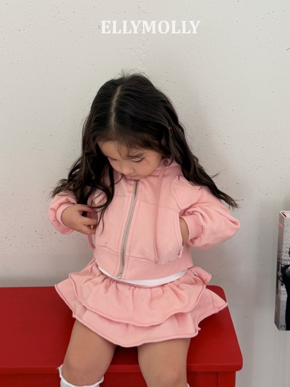 Ellymolly 愛心口袋連帽外套 / 2色