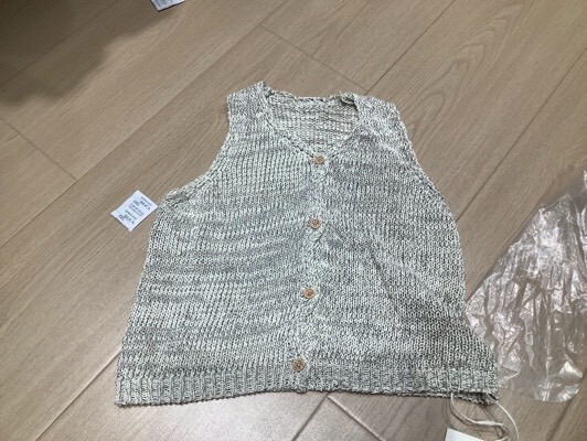 花灰針織背心