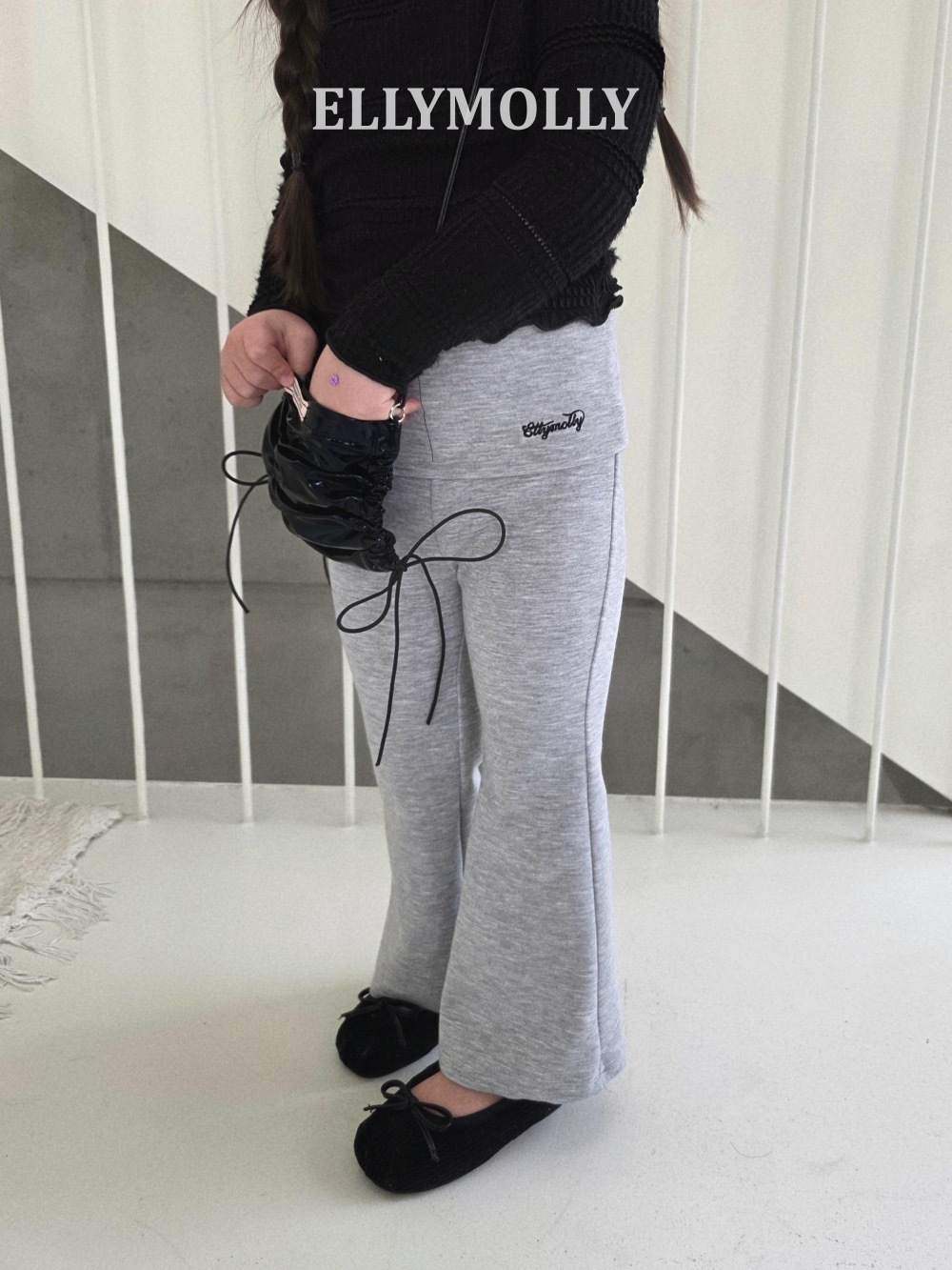 Ellymolly 棉花糖反褶喇叭褲 / 3色