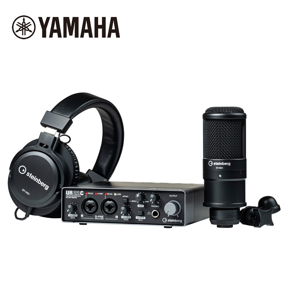 Yamaha YAMAHA STEINBERG UR22C Recording PACK 錄音介面套組 — 三峽吉他 / Bass｜YA! 玩音樂
