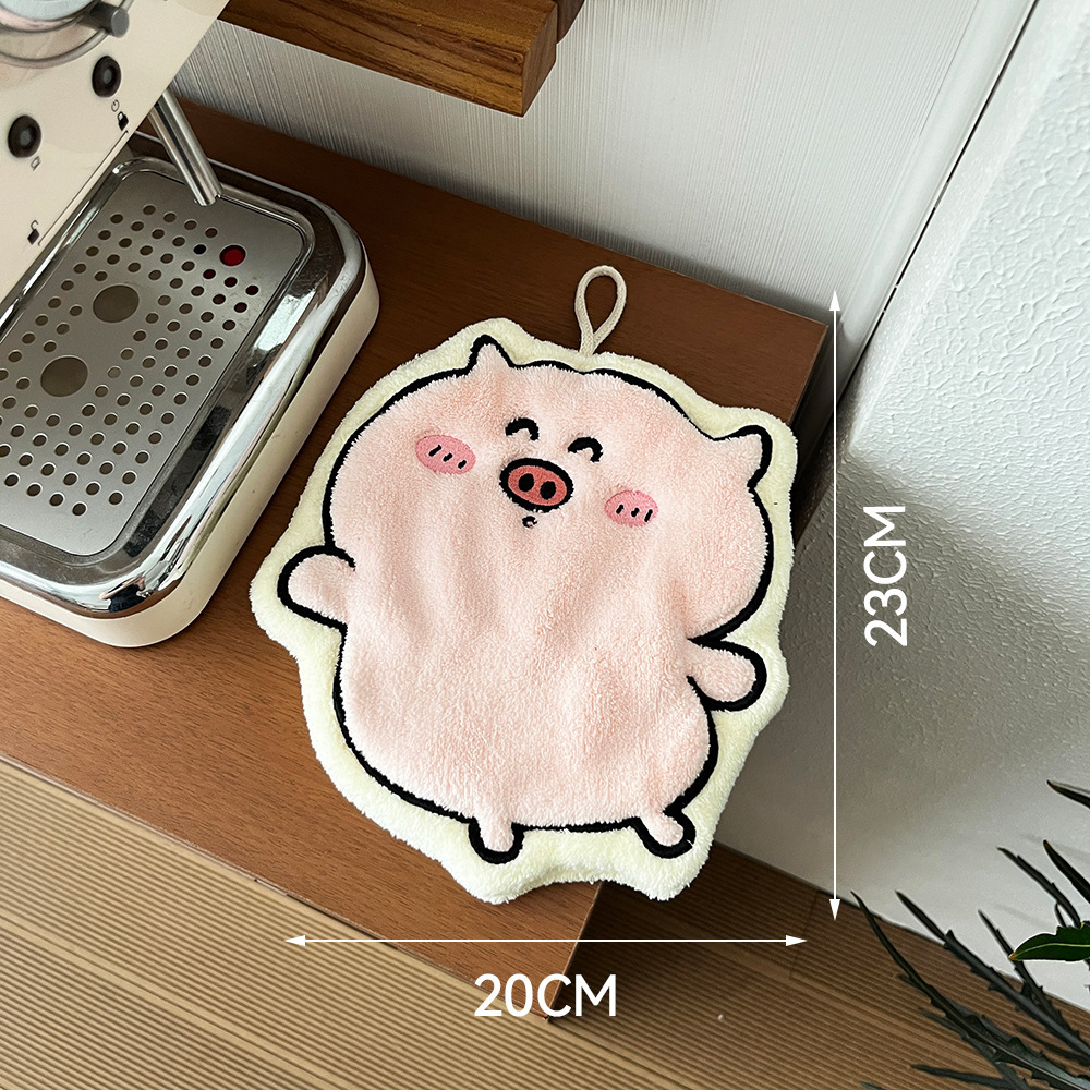 《6585》可掛式快樂小豬擦手巾