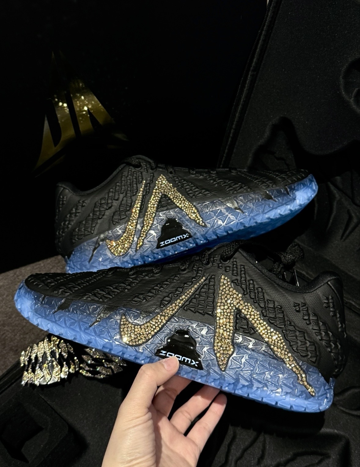 SWAROVSKI X NIKE JA 3 'Black' 黑藍 施華洛世奇 鑽石 籃球鞋 IB6674001