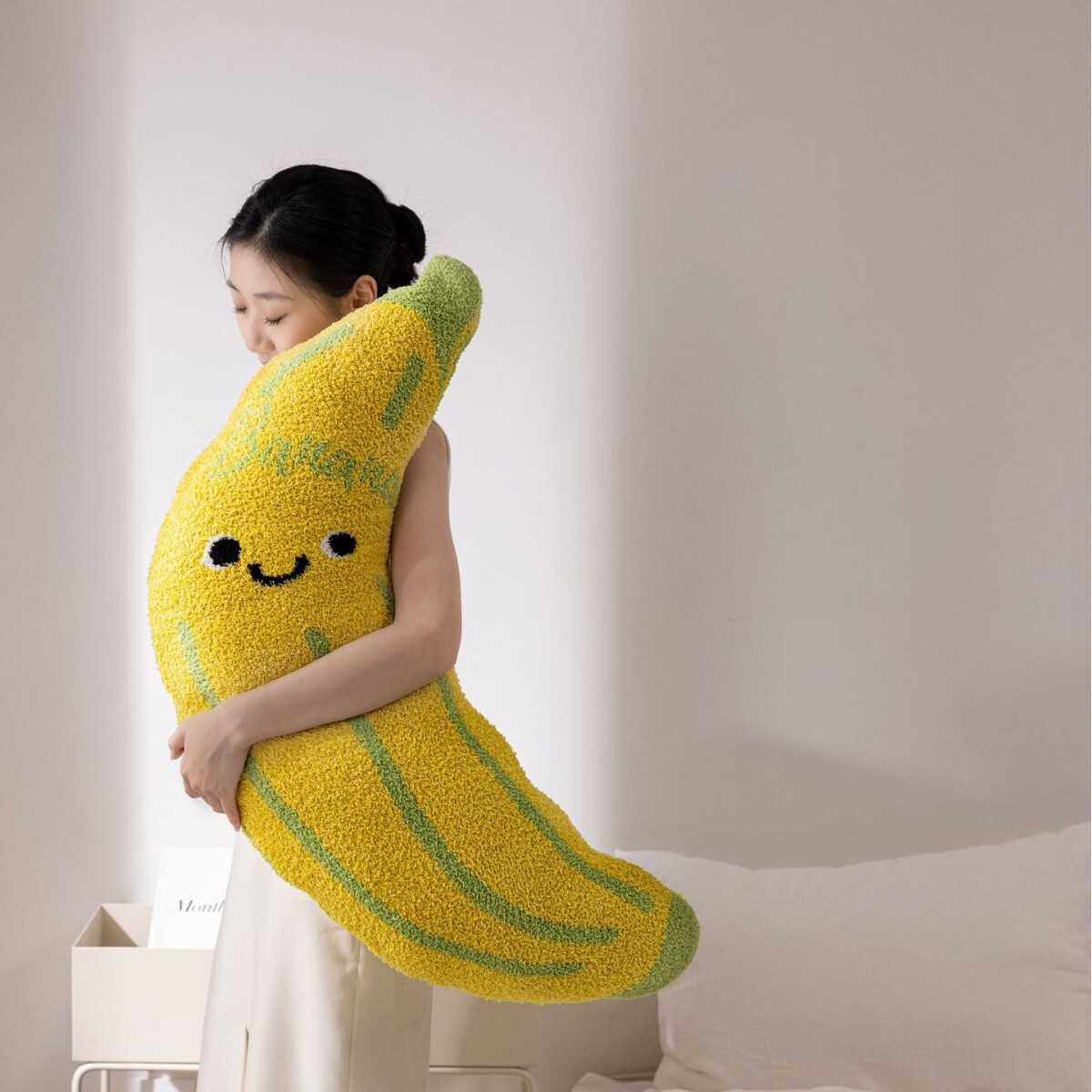 《6586》微笑香蕉針織大抱枕