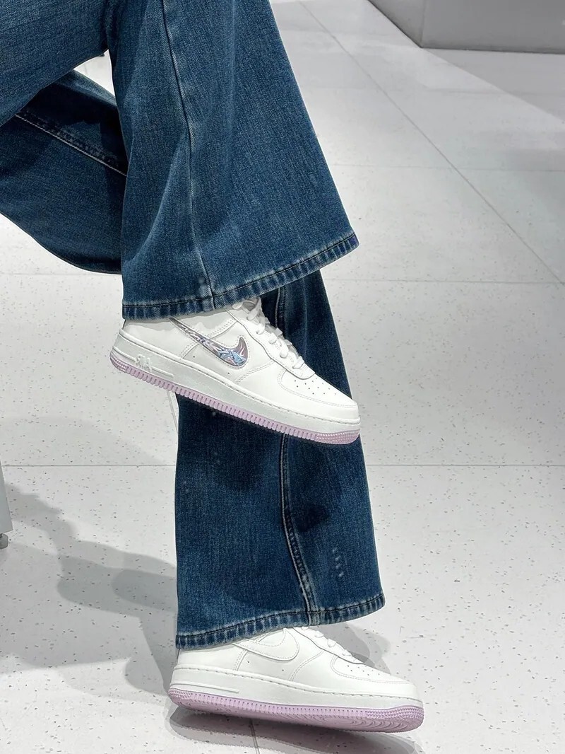 NIKE AIR FORCE 1 氣泡勾勾 白紫
