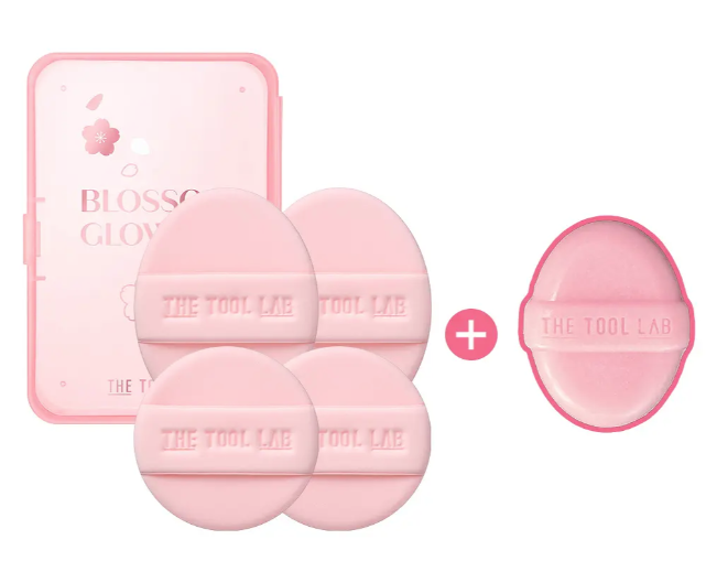 【The tool lab 全新No. 1🌸綻放版/高級粉撲系列】花漾保濕粉撲 4 件裝（+迷你香皂）