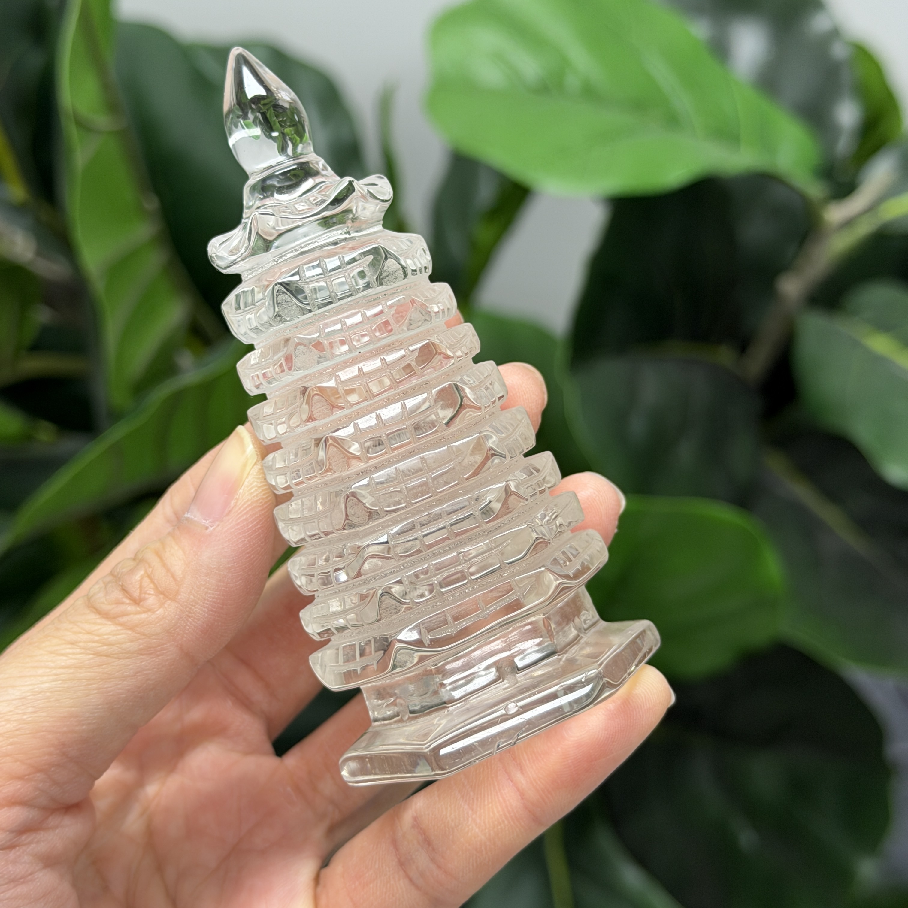 白水晶文昌塔 9.9cm WQ1669