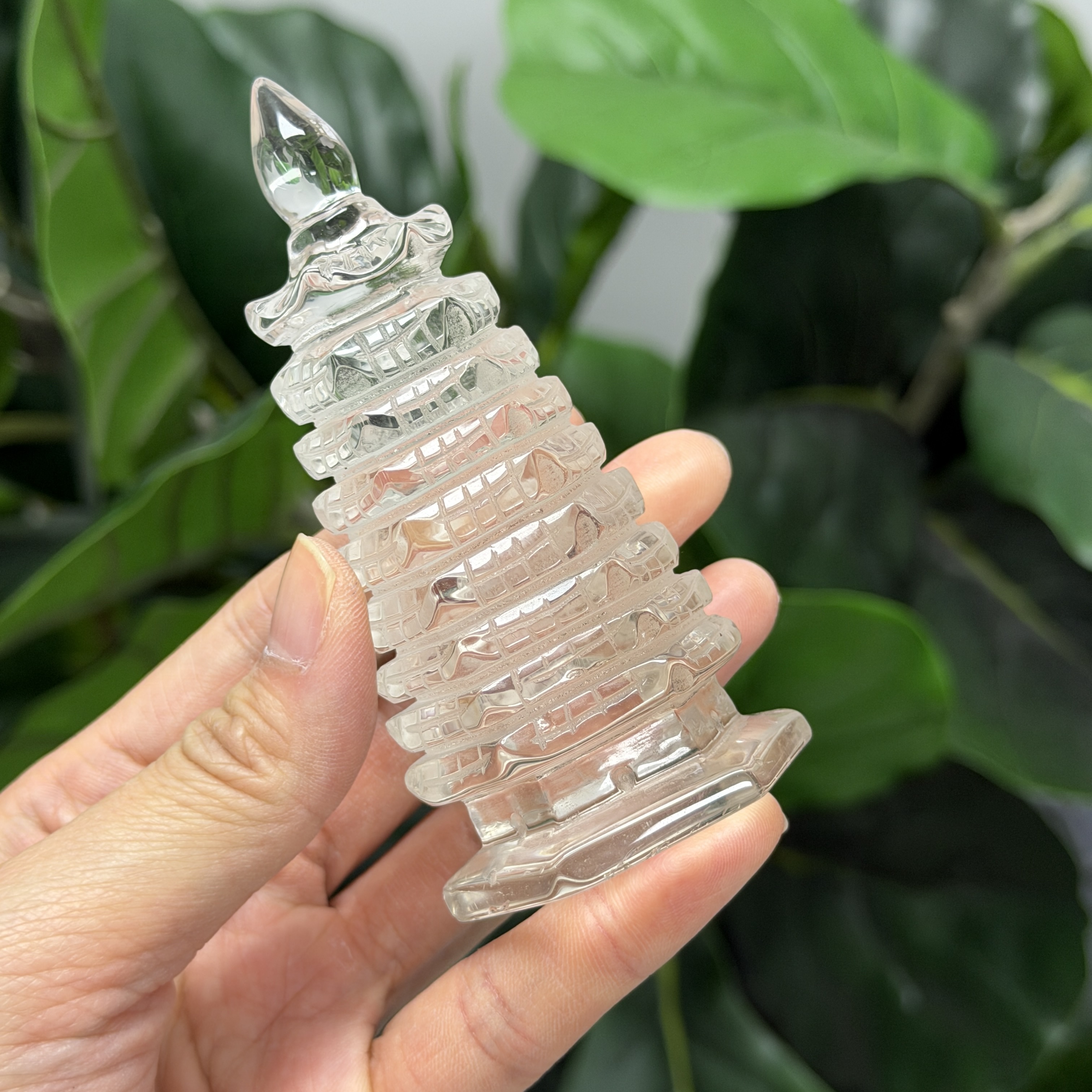 白水晶文昌塔 9.9cm WQ1669