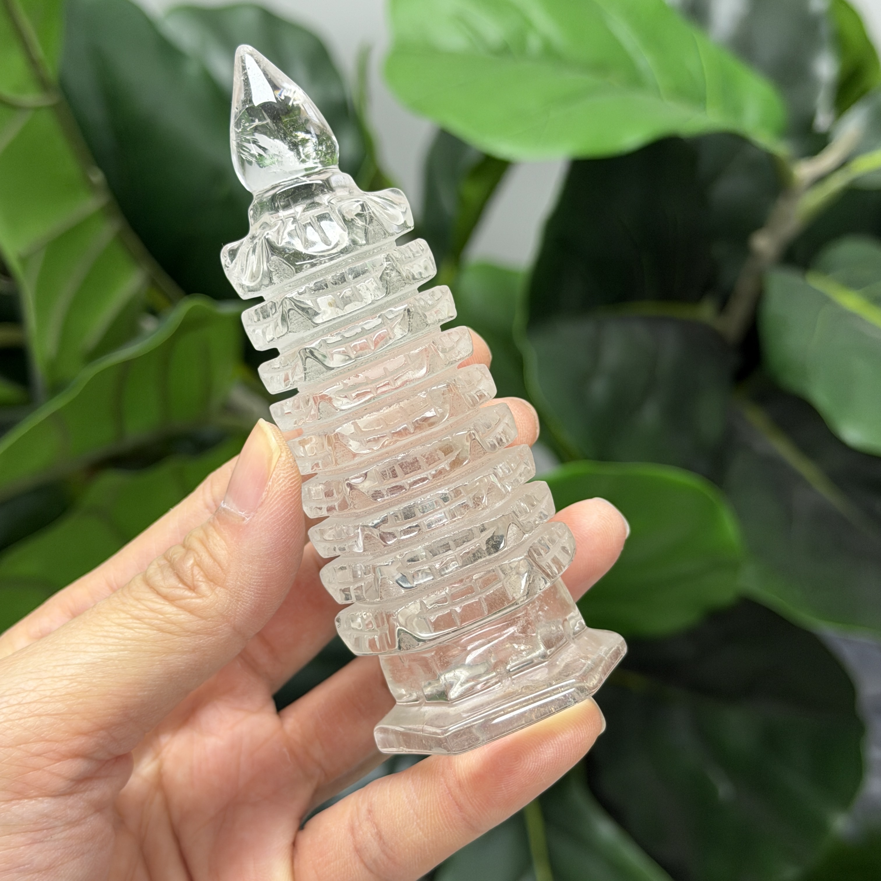 白水晶文昌塔 10.7cm WQ1667