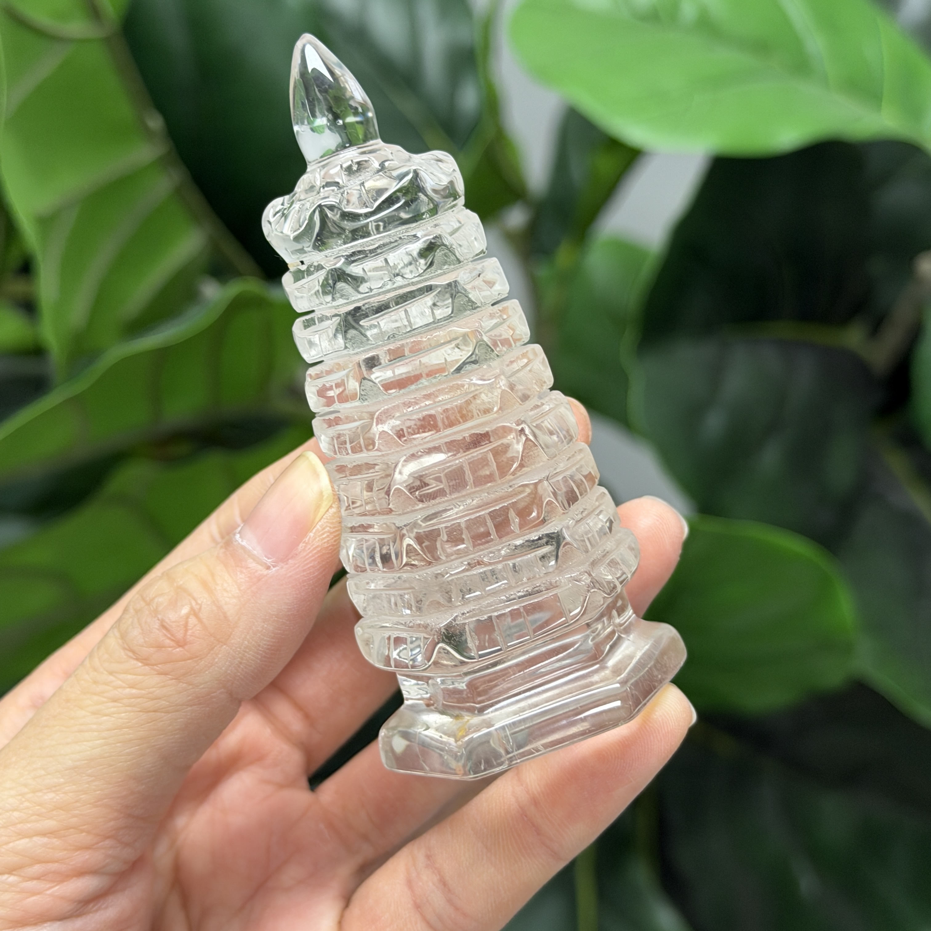 白水晶文昌塔 9.2cm WQ1666