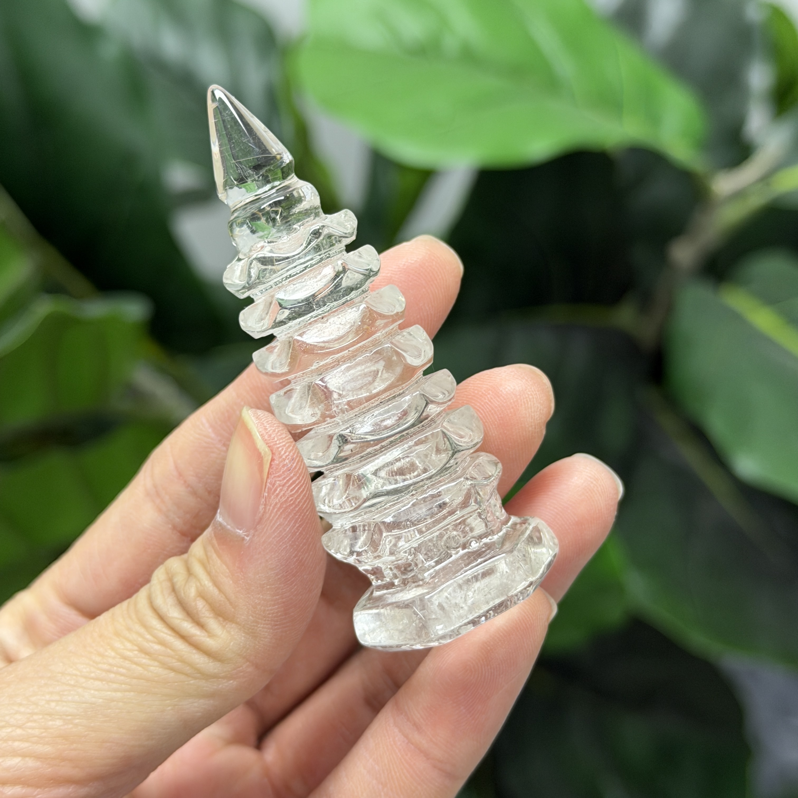 白水晶文昌塔 7.2cm WQ1665