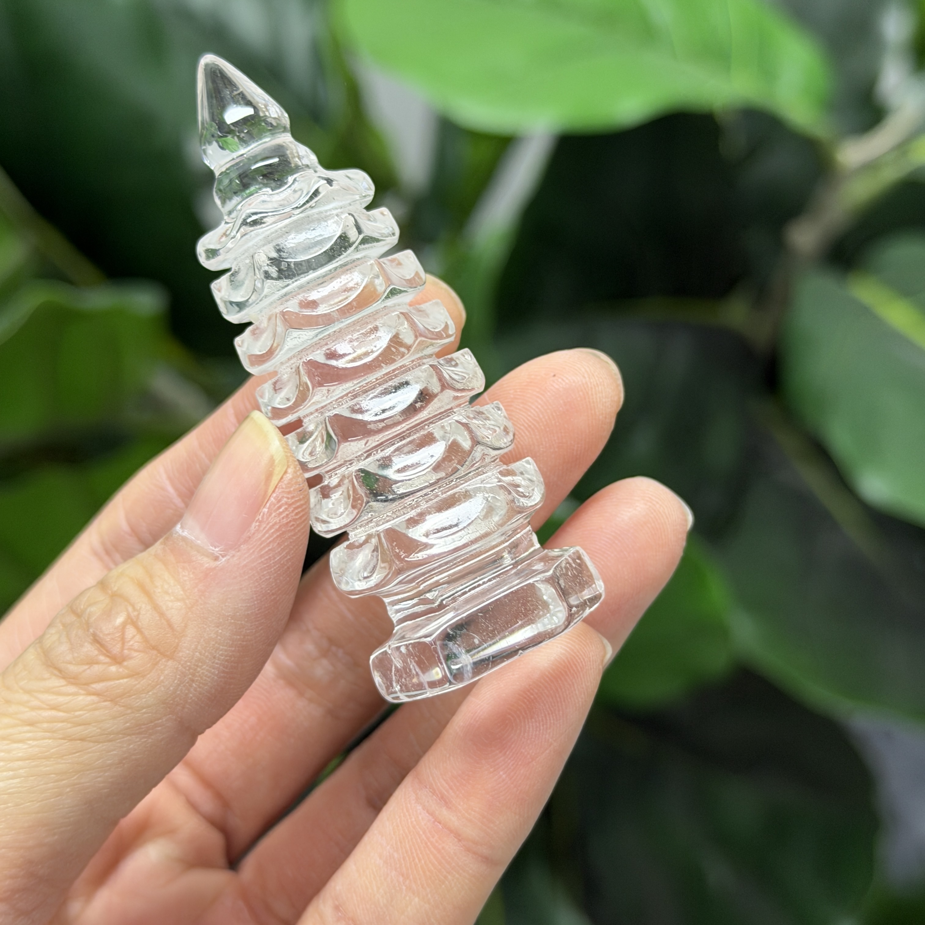 白水晶文昌塔 6.8cm WQ1664