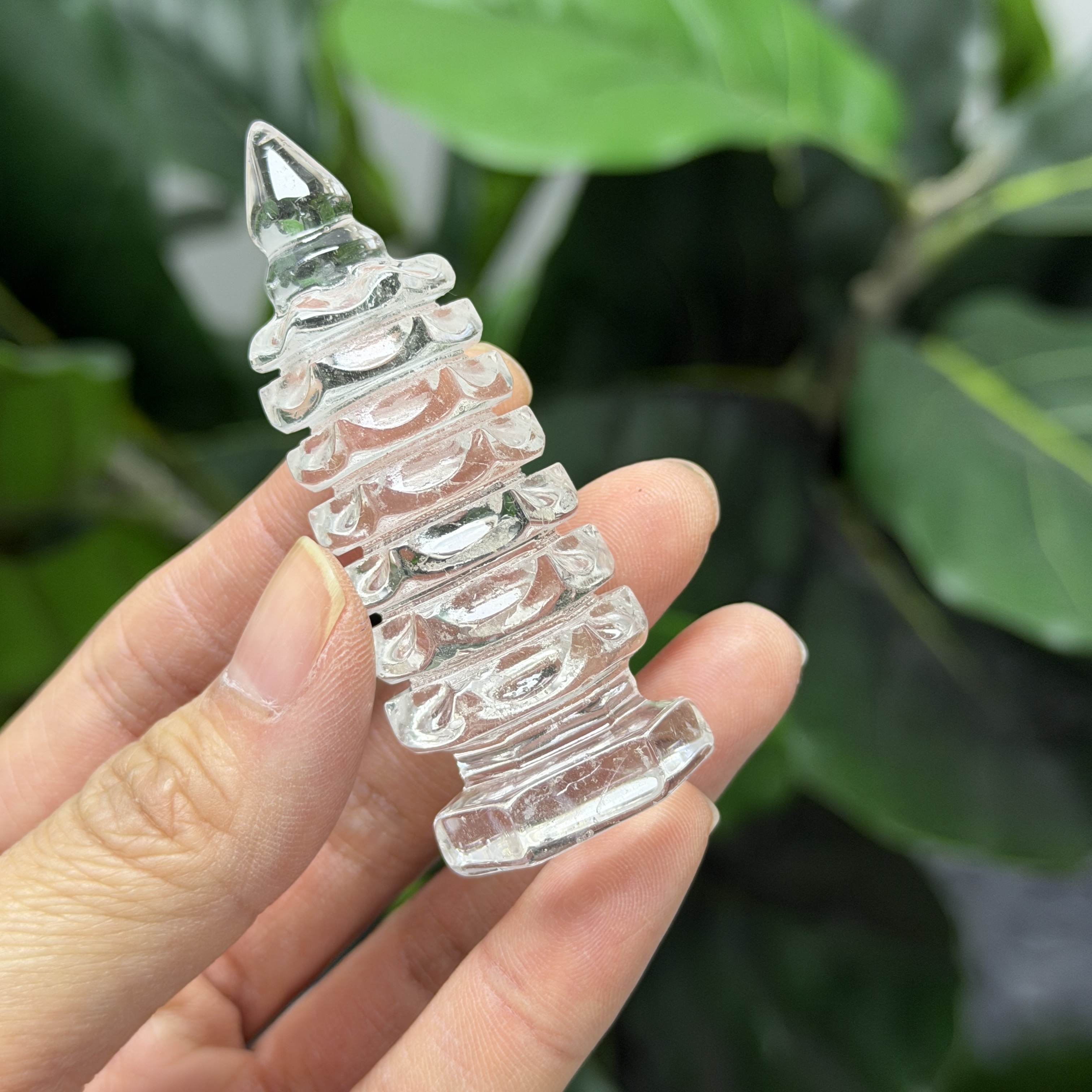 白水晶文昌塔 6.8cm WQ1664