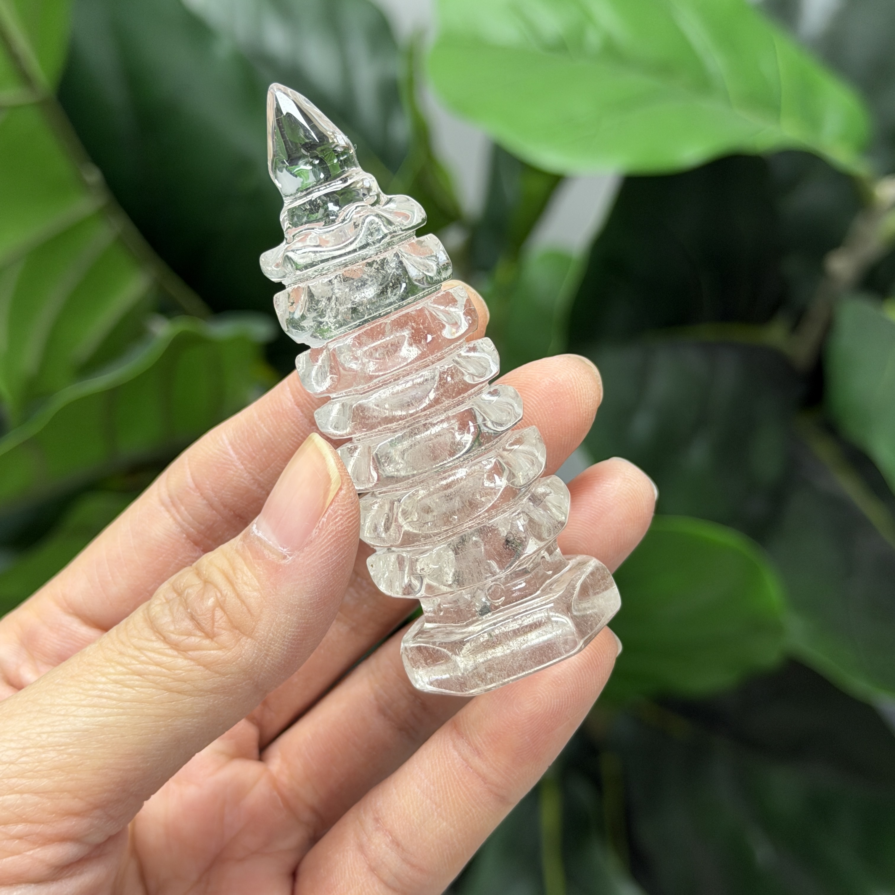 白水晶文昌塔 7.9cm WQ1663