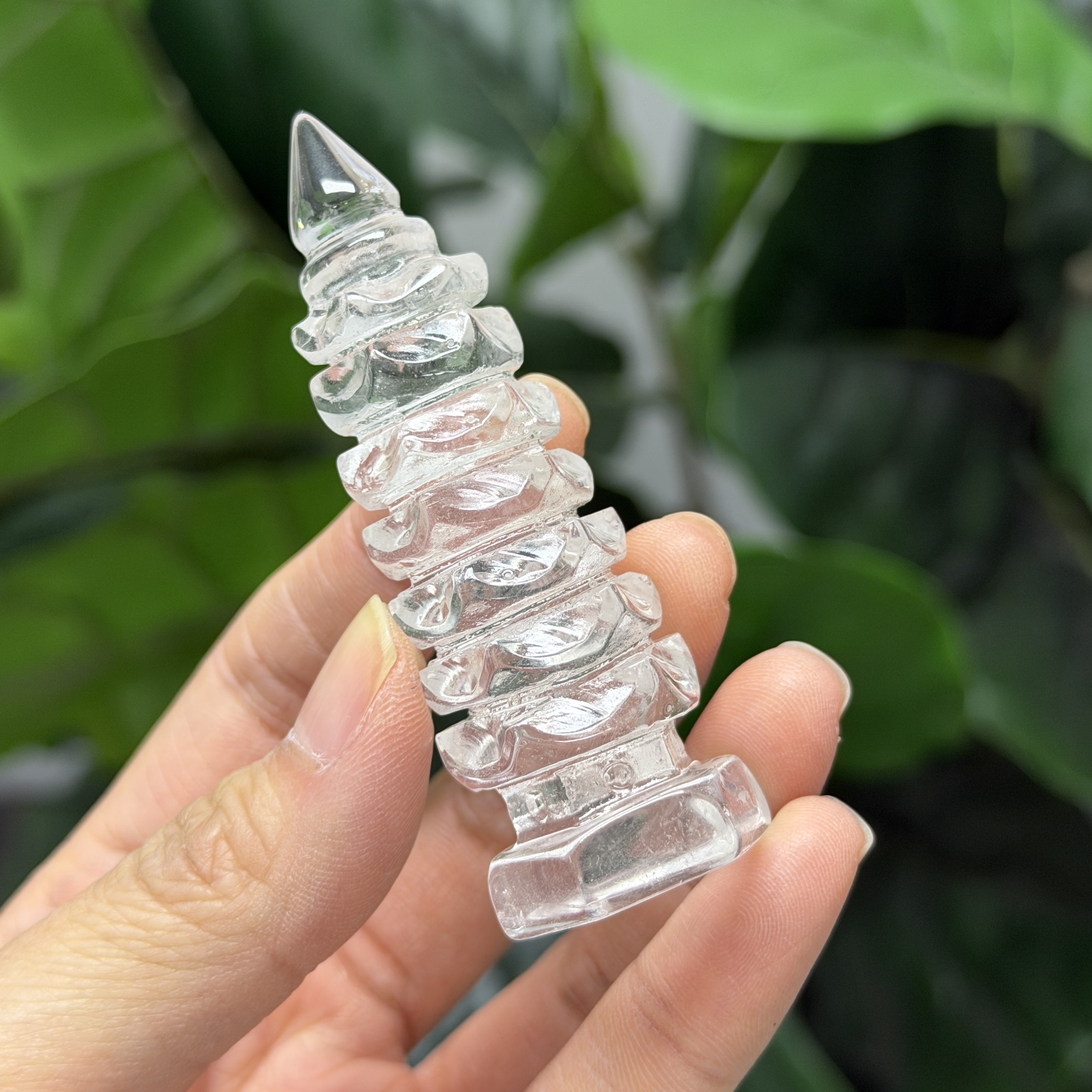 白水晶文昌塔 7.3cm WQ1662