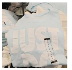 [S] NIKE SKY BLUE MEN'S SWOOSH JUST DO IT T-SHIRT, DX1987-474 (SZZ1031)