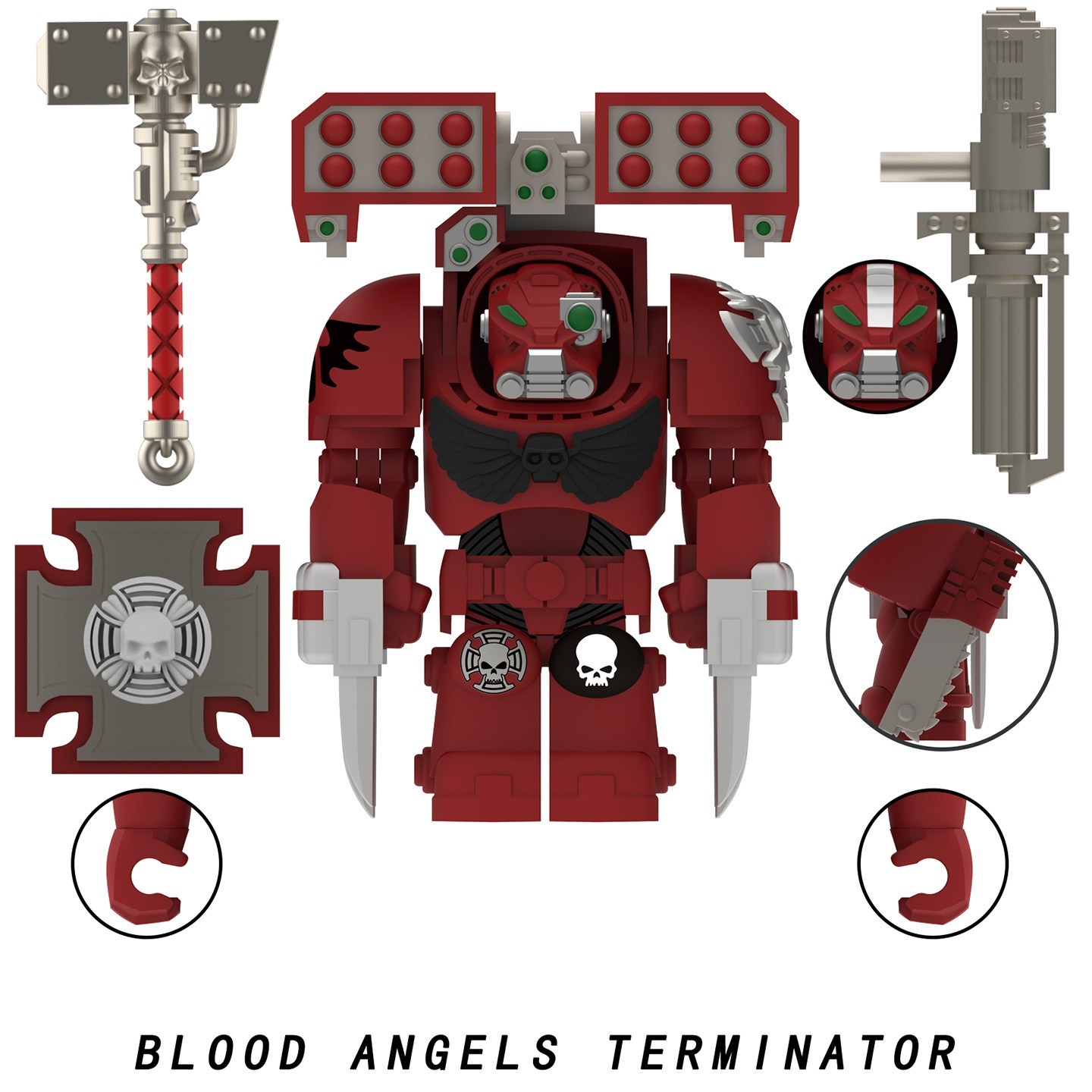 Blood Angels Terminator 40k Custom Minifigures fit Lego MY632AB